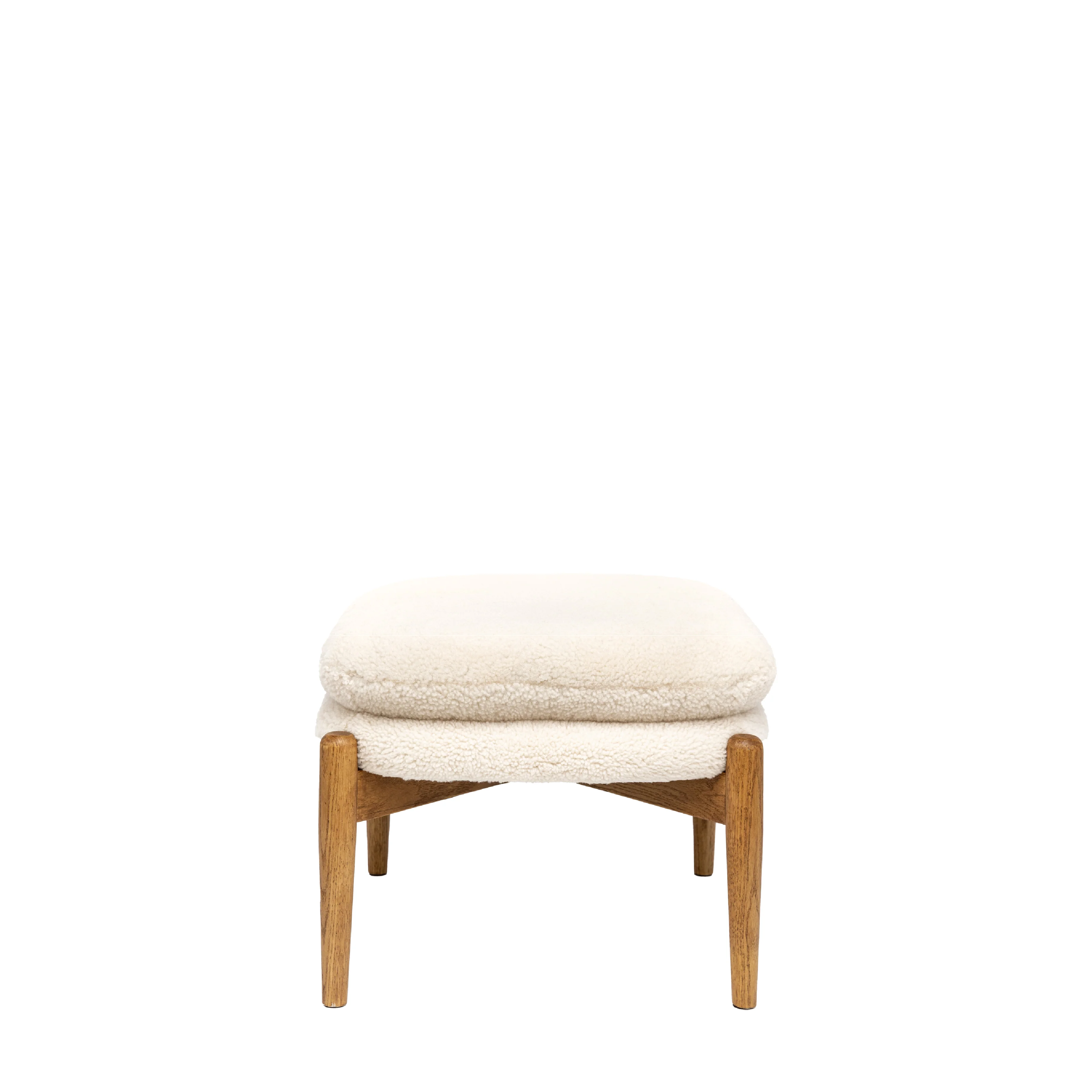 Datsun Sheepskin Footstool | Cream - Image 4