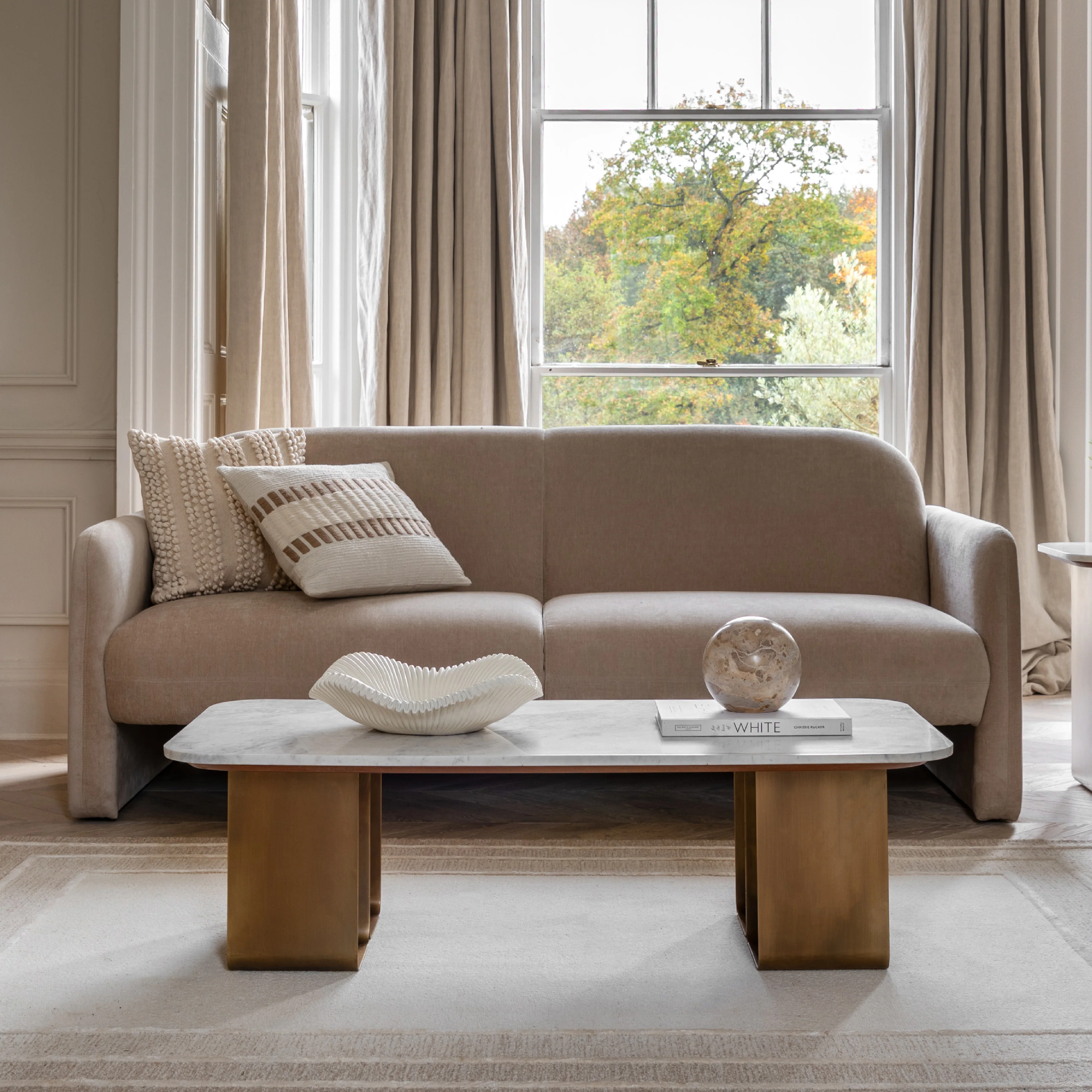 Dorado Marble Top Coffee Table | Gold - Image 2