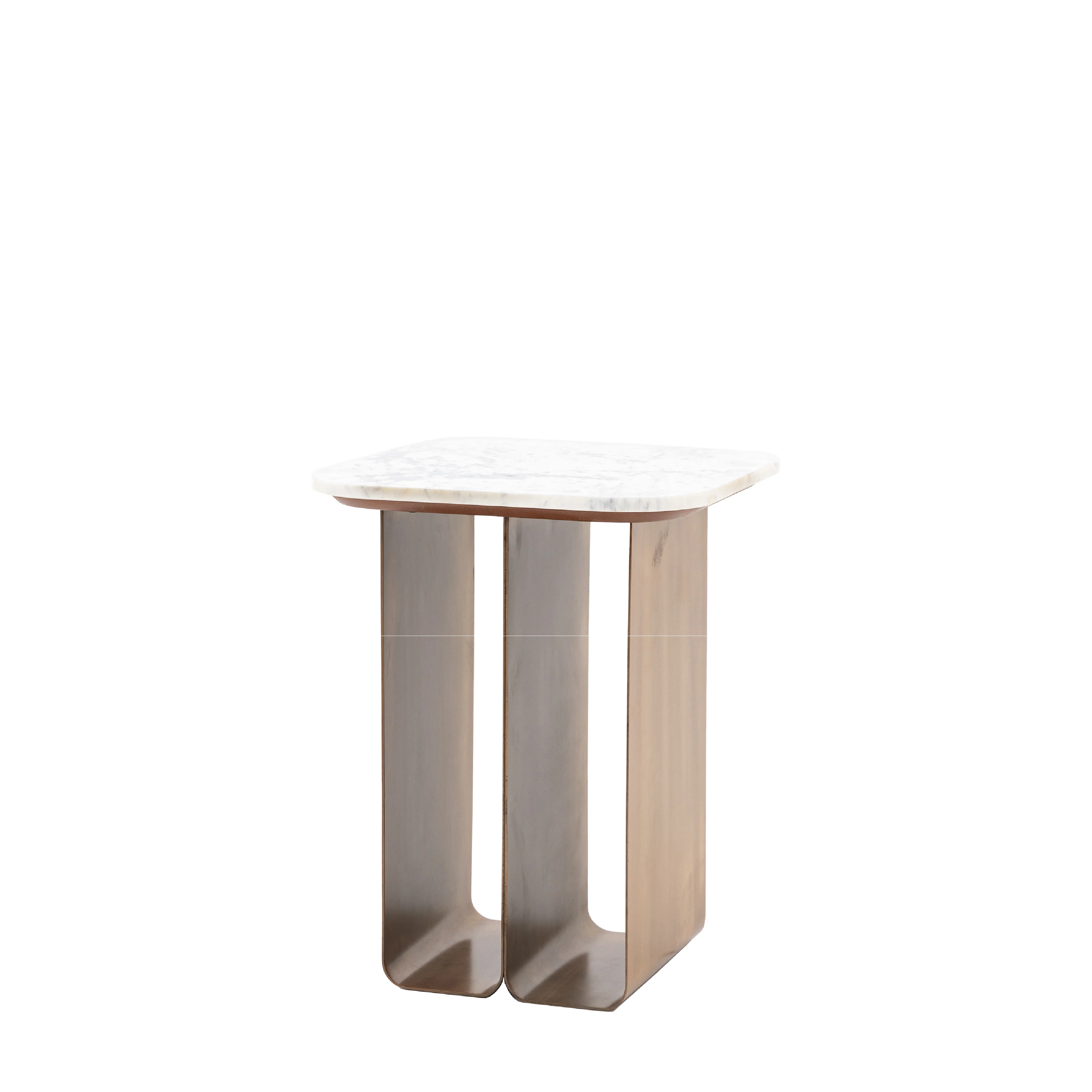 Dorado Marble Top Side Table | Gold - Image 3