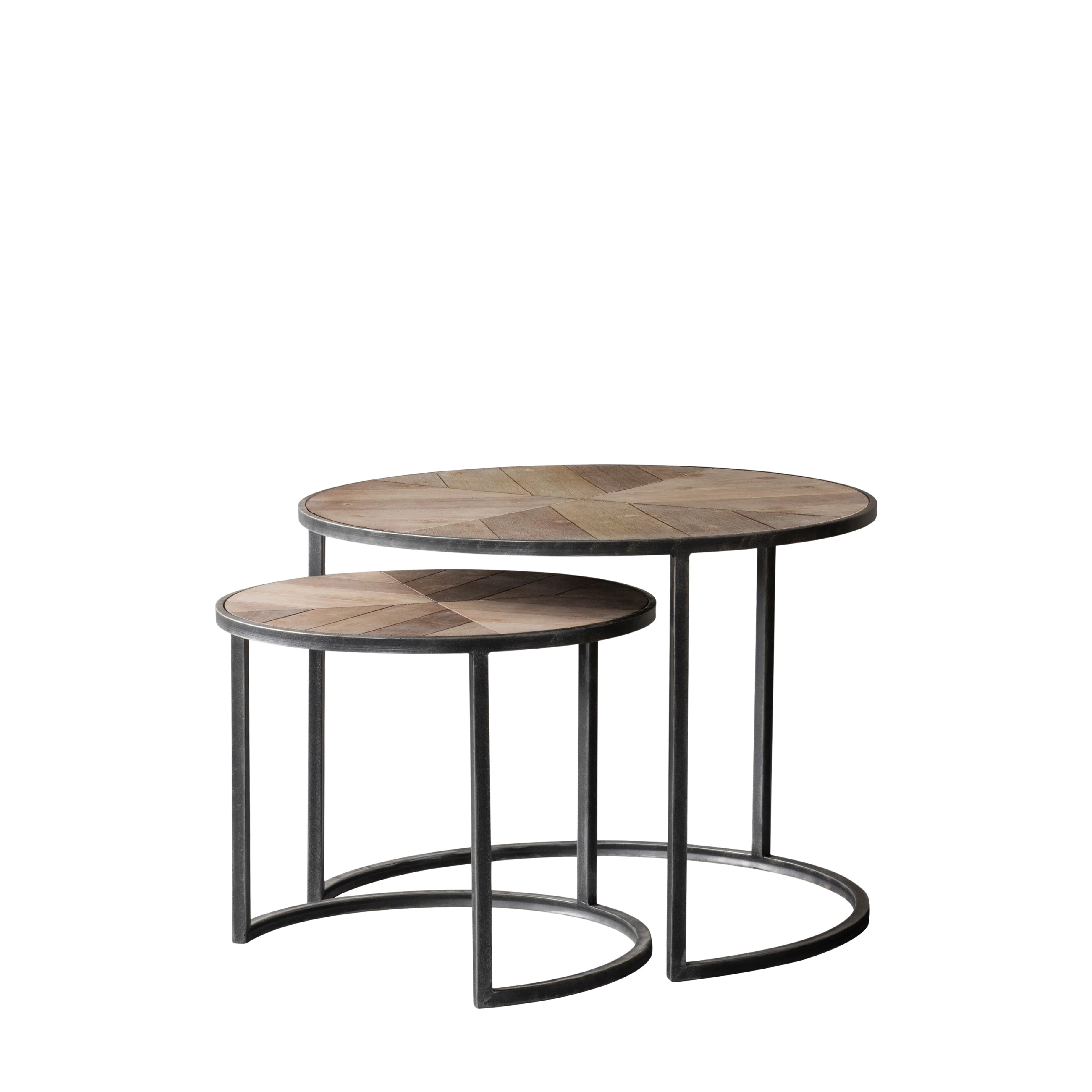 Douglas Chevron Nesting Coffee Tables | Set of 2 - Image 3