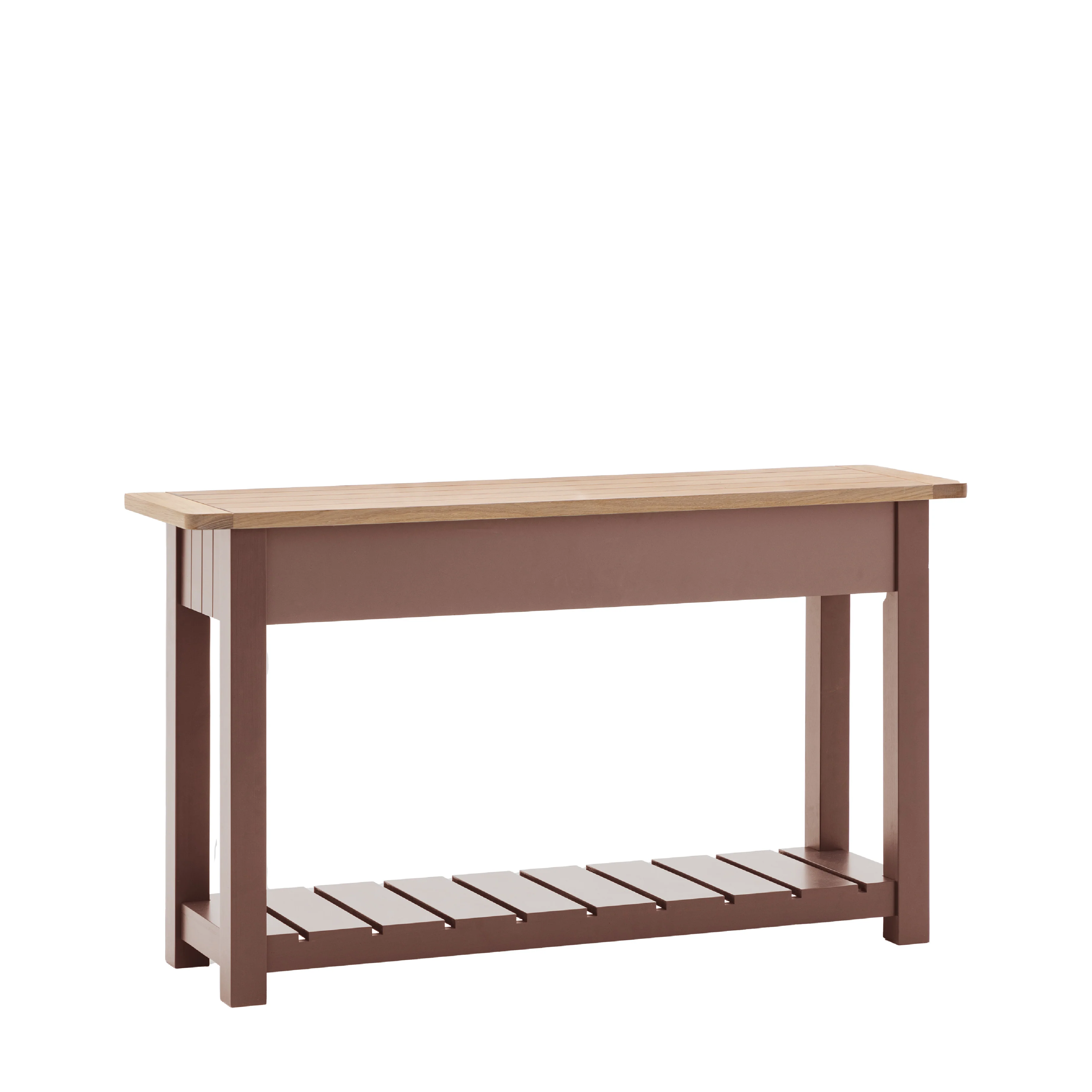 Eton Farmhouse 2 Drawer Console Table | Clay - Image 5