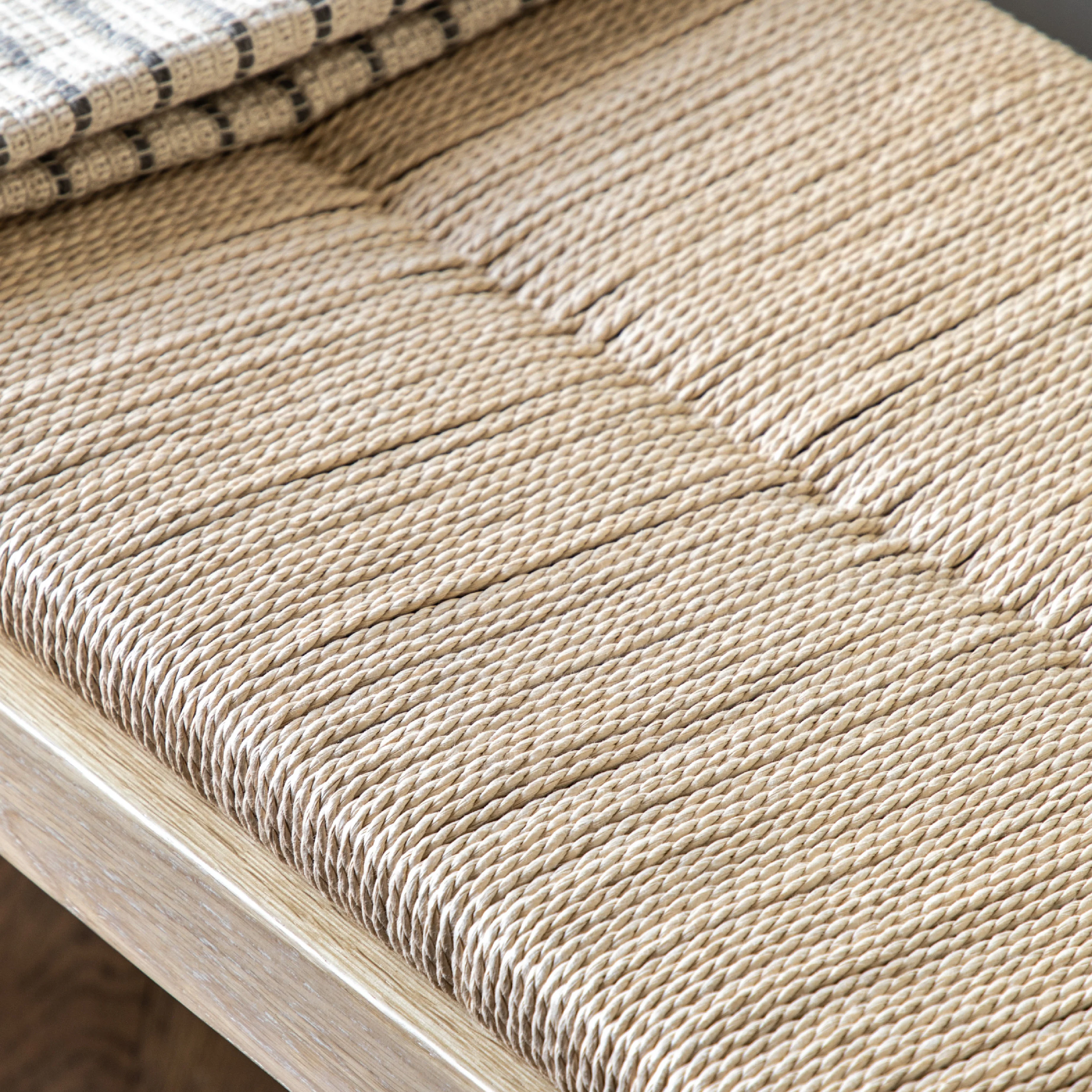 Eton Farmhouse Rope Bench | Natural - Image 2