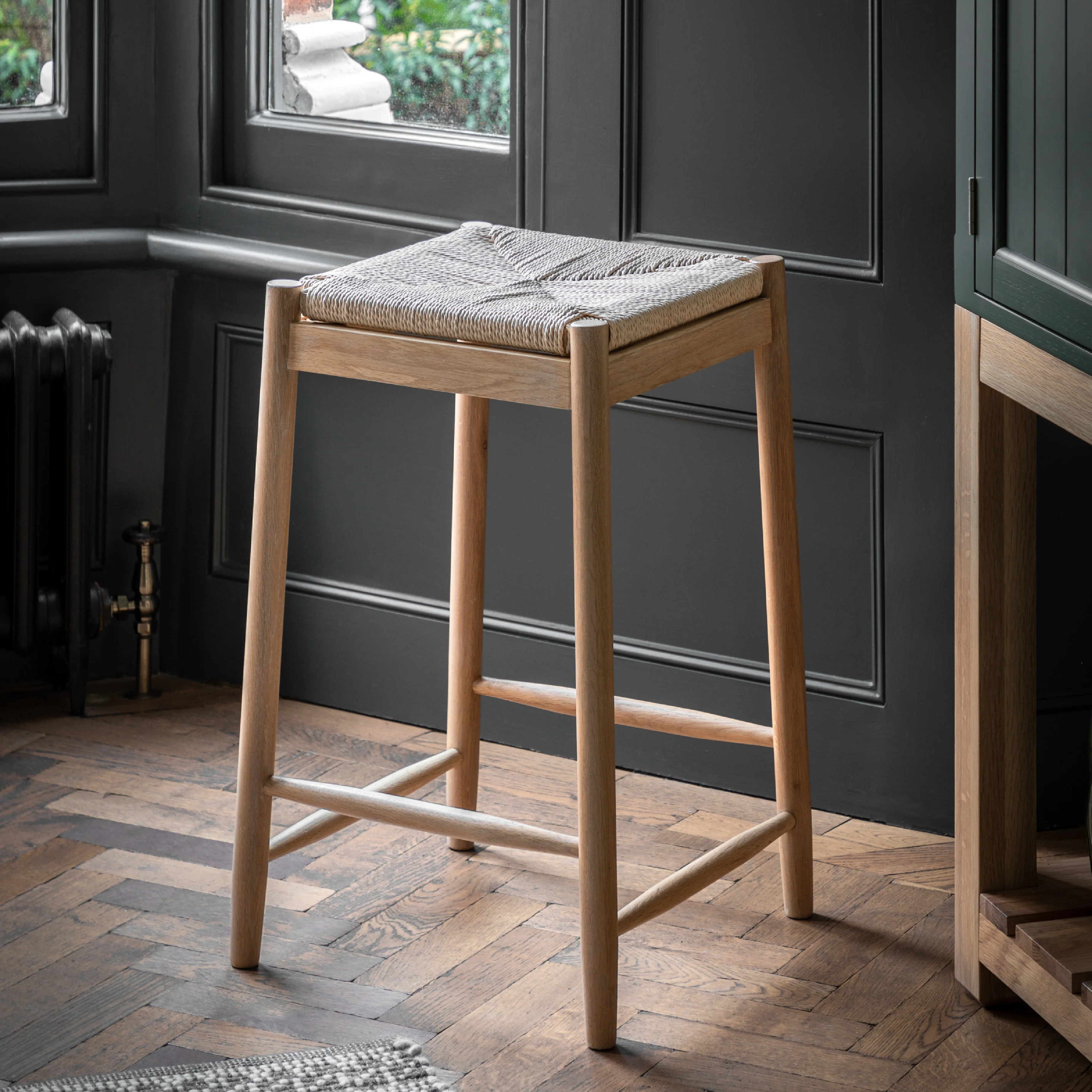 Eton Farmhouse Rope Stool | Natural