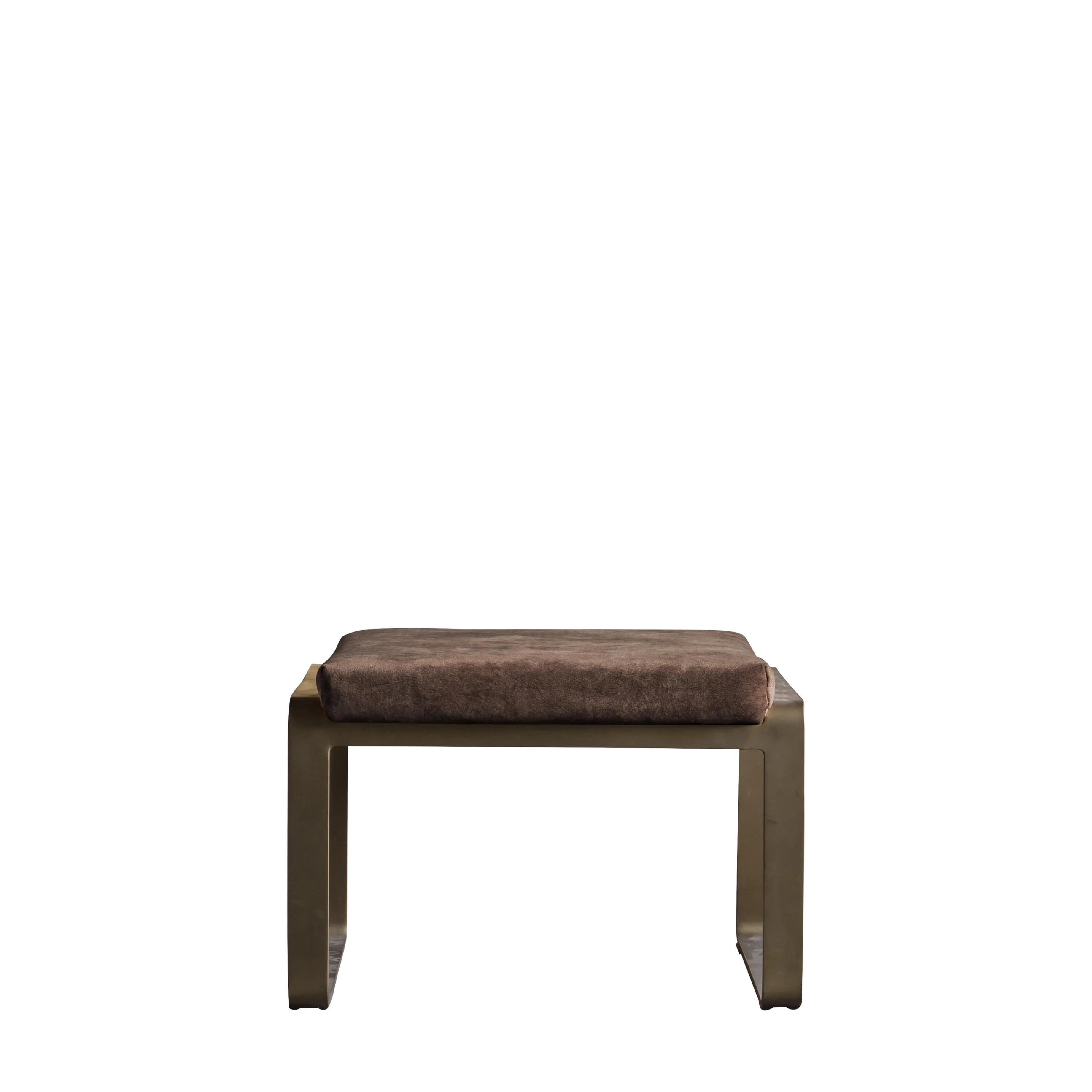 Fabien Upholstered Footstool | Mineral/Gold - Image 3