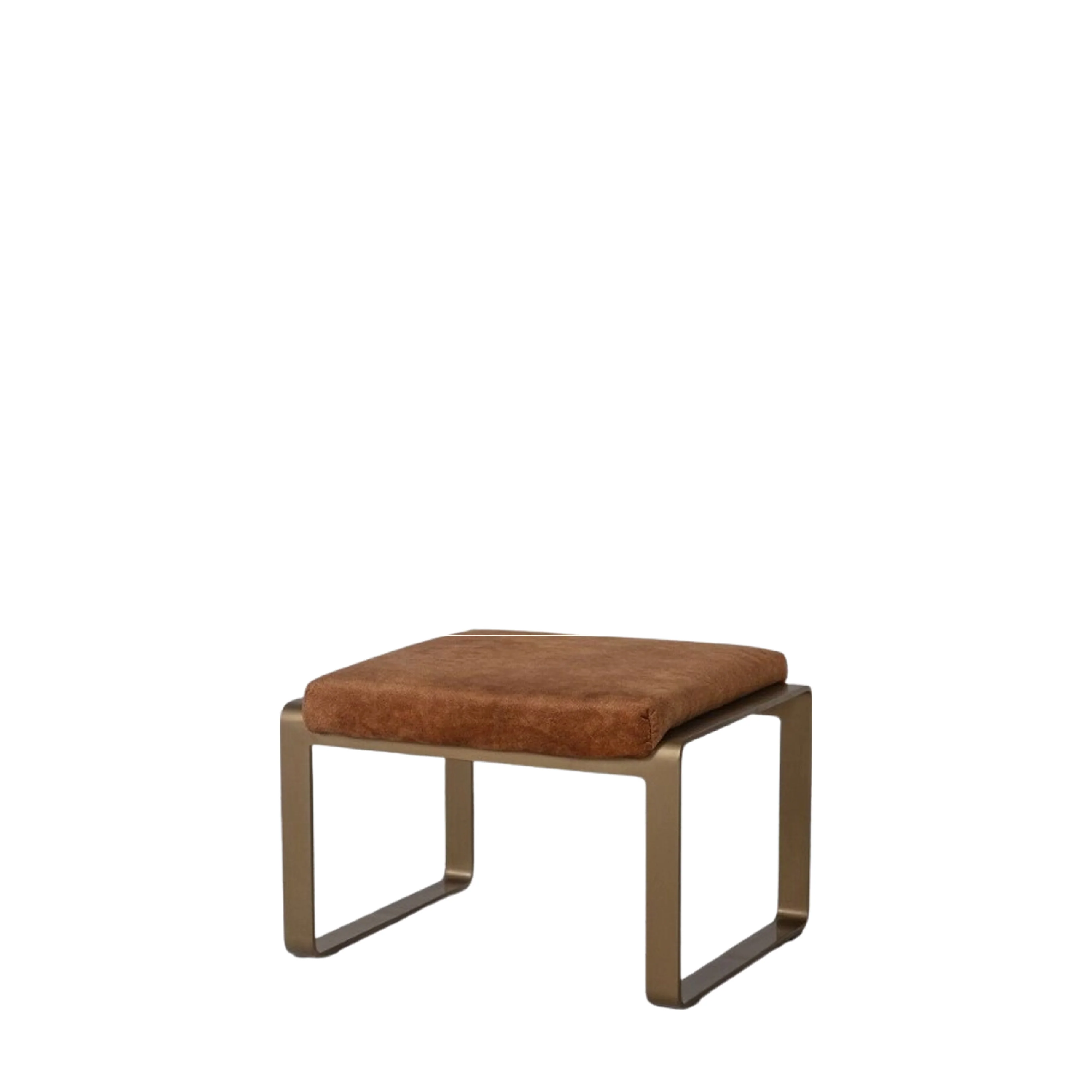 Fabien Upholstered Footstool | Ochre/Gold - Image 5