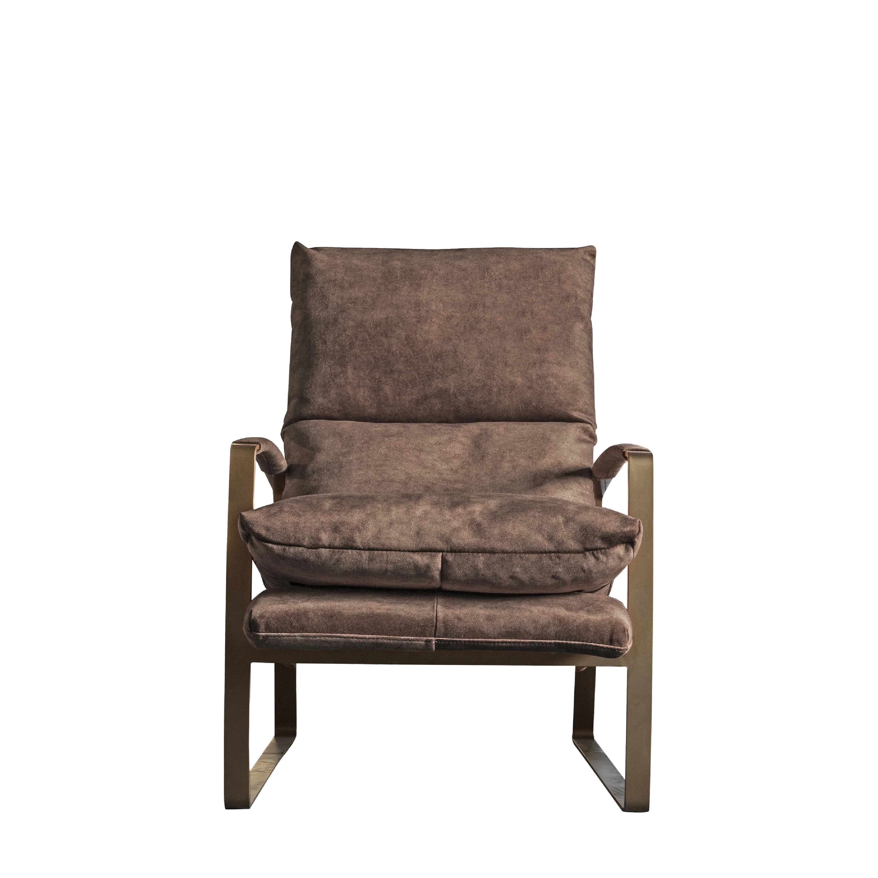 Fabien Upholstered Lounger | Mineral/Gold - Image 4