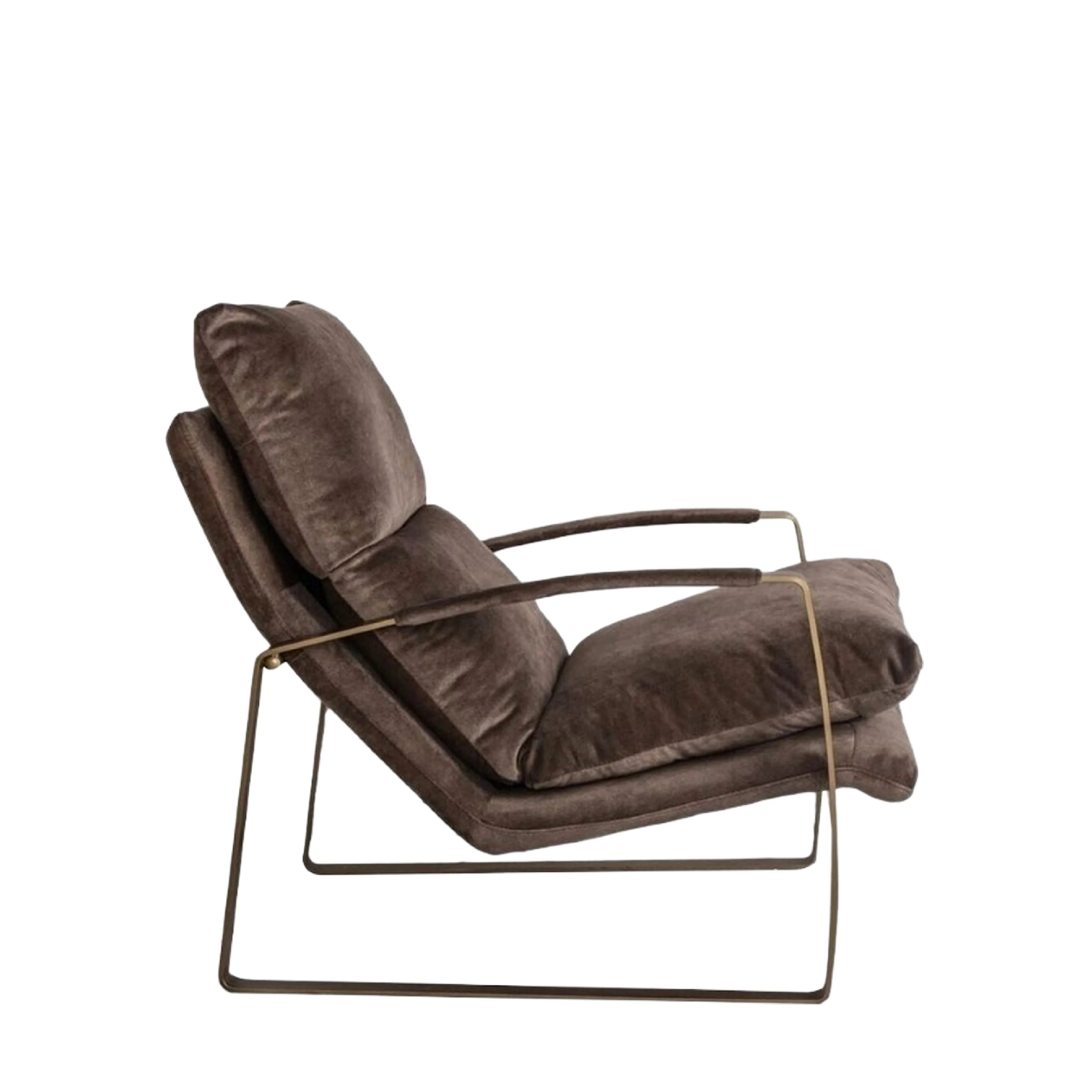 Fabien Upholstered Lounger | Mineral/Gold - Image 5