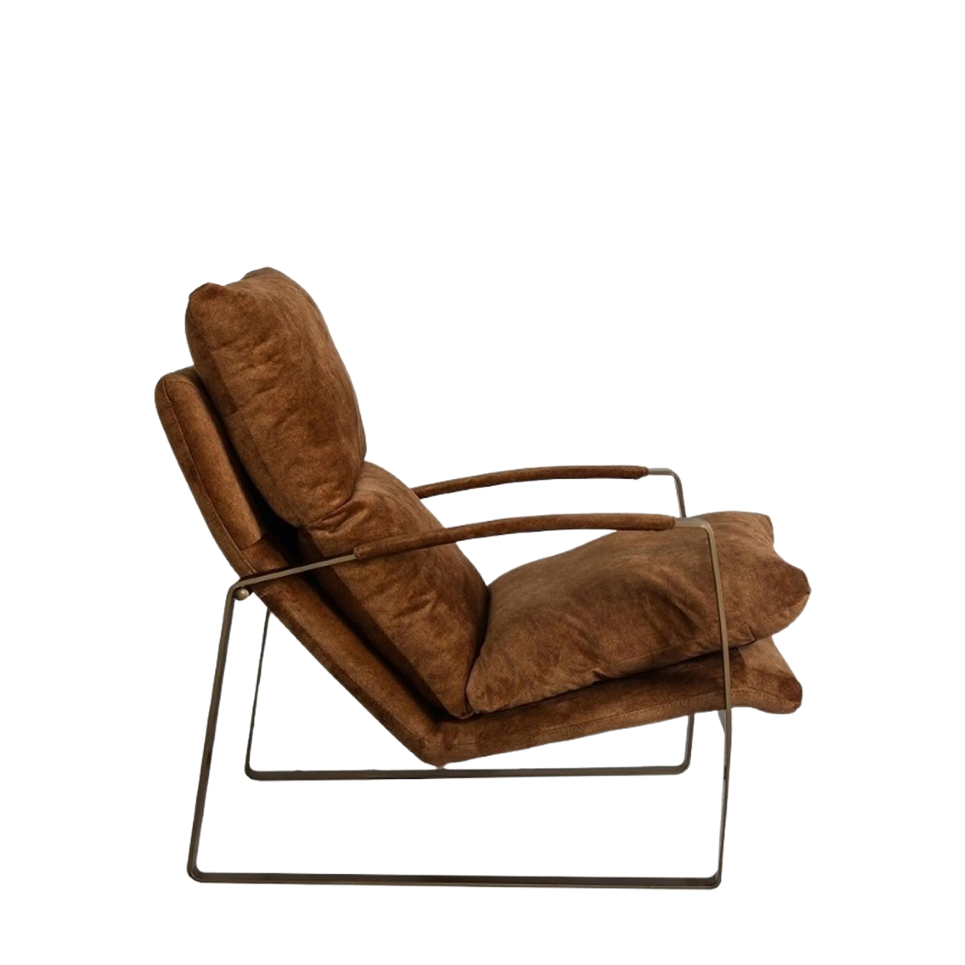 Fabien Upholstered Lounger | Ochre/Gold - Image 5