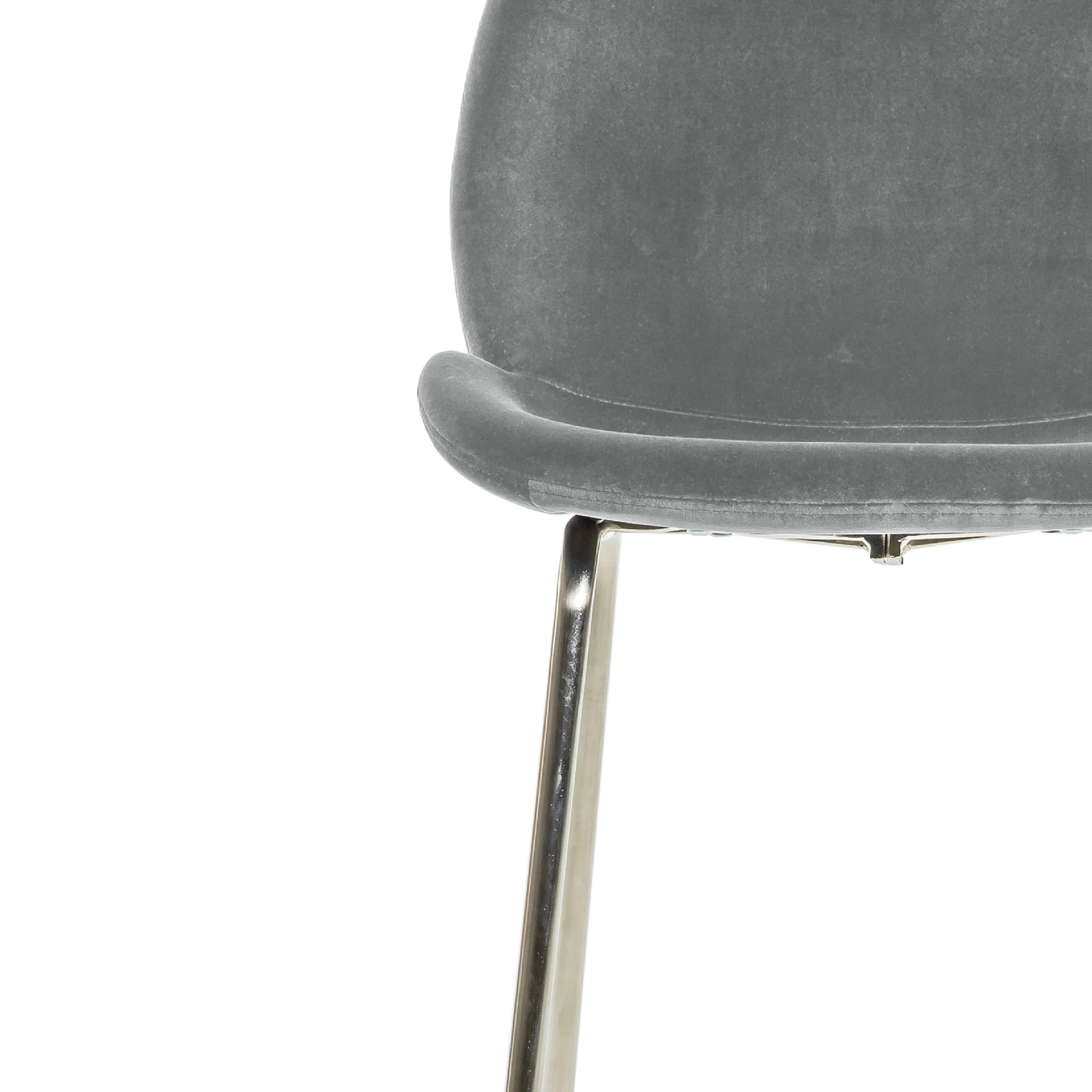 Flanagan Velvet Dining Chairs | Vintage Silver | Set of 2 - Image 3