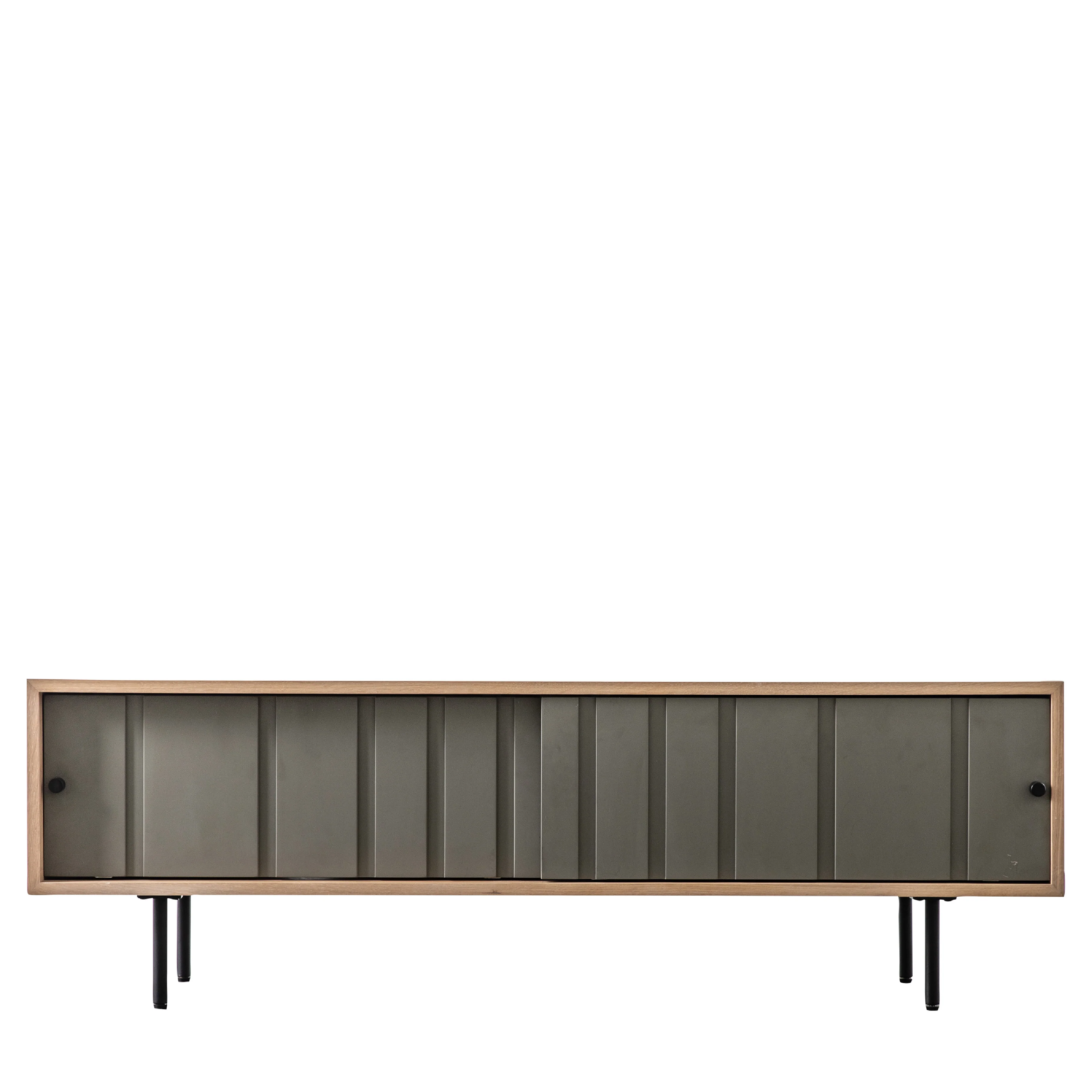 Fuji Japandi 2 Door Media Unit | Grey - Image 3