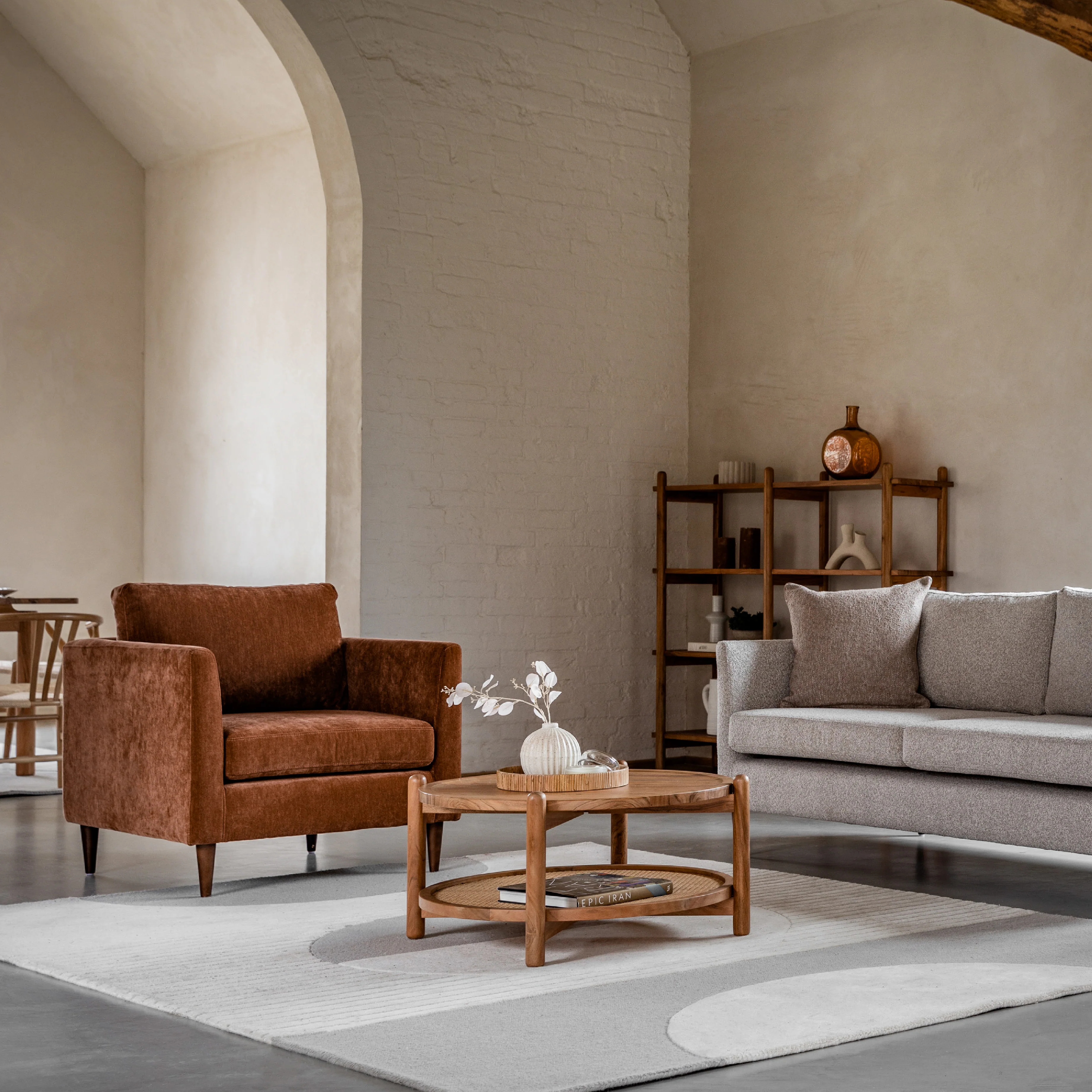 Gateford Upholstered Armchair | Rust - Image 2