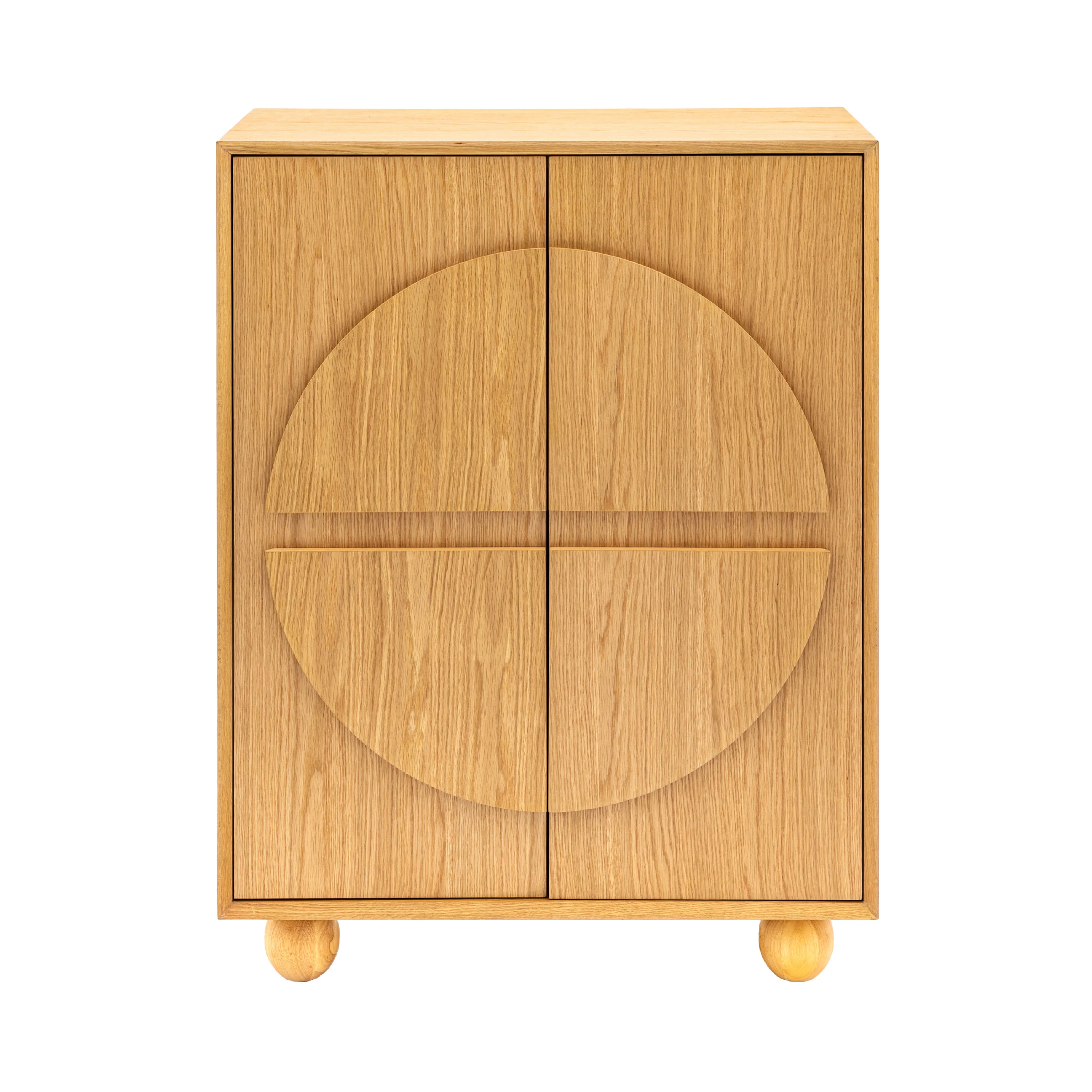 Geo Retro 2 Door Cupboard | Natural - Image 3