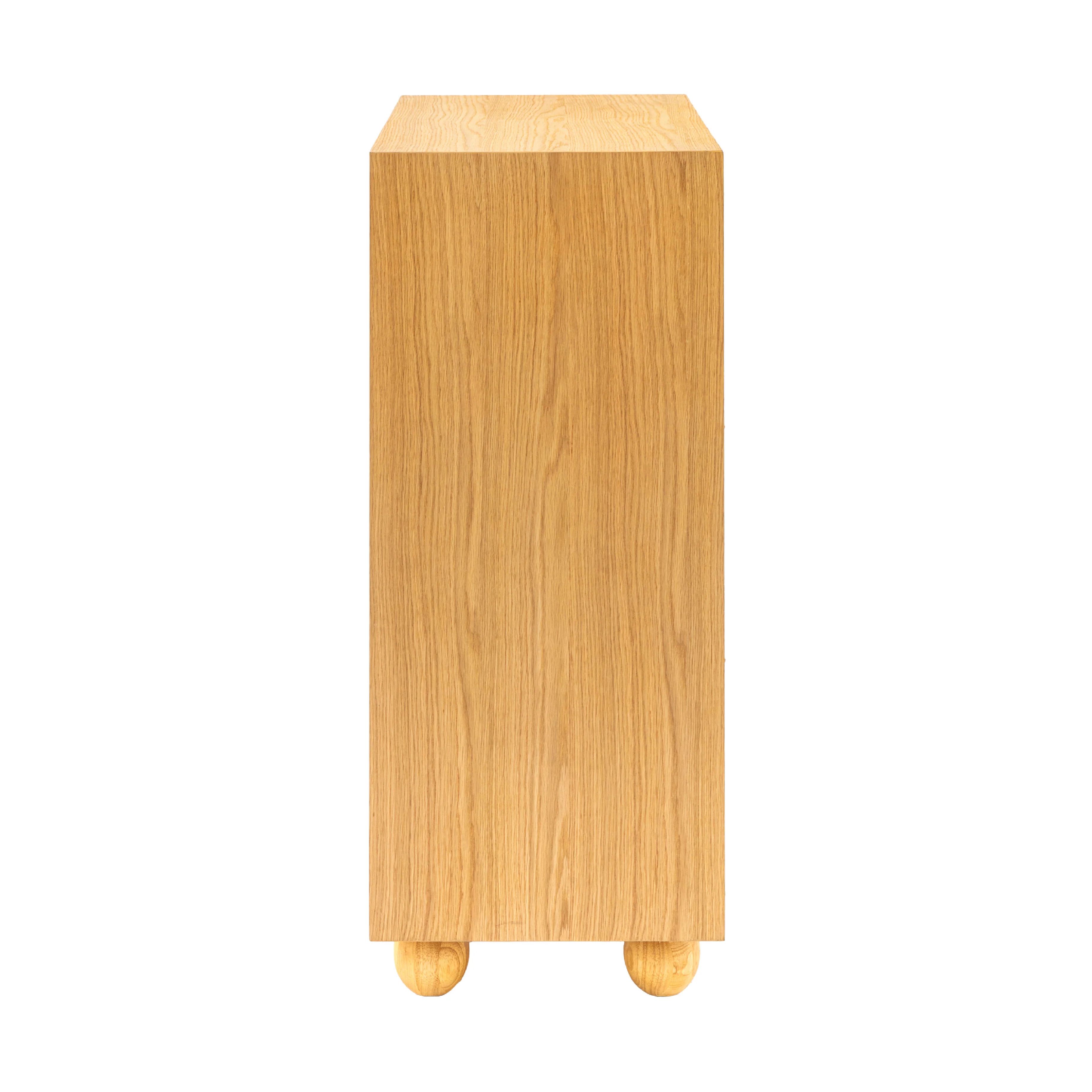 Geo Retro 2 Door Cupboard | Natural - Image 4