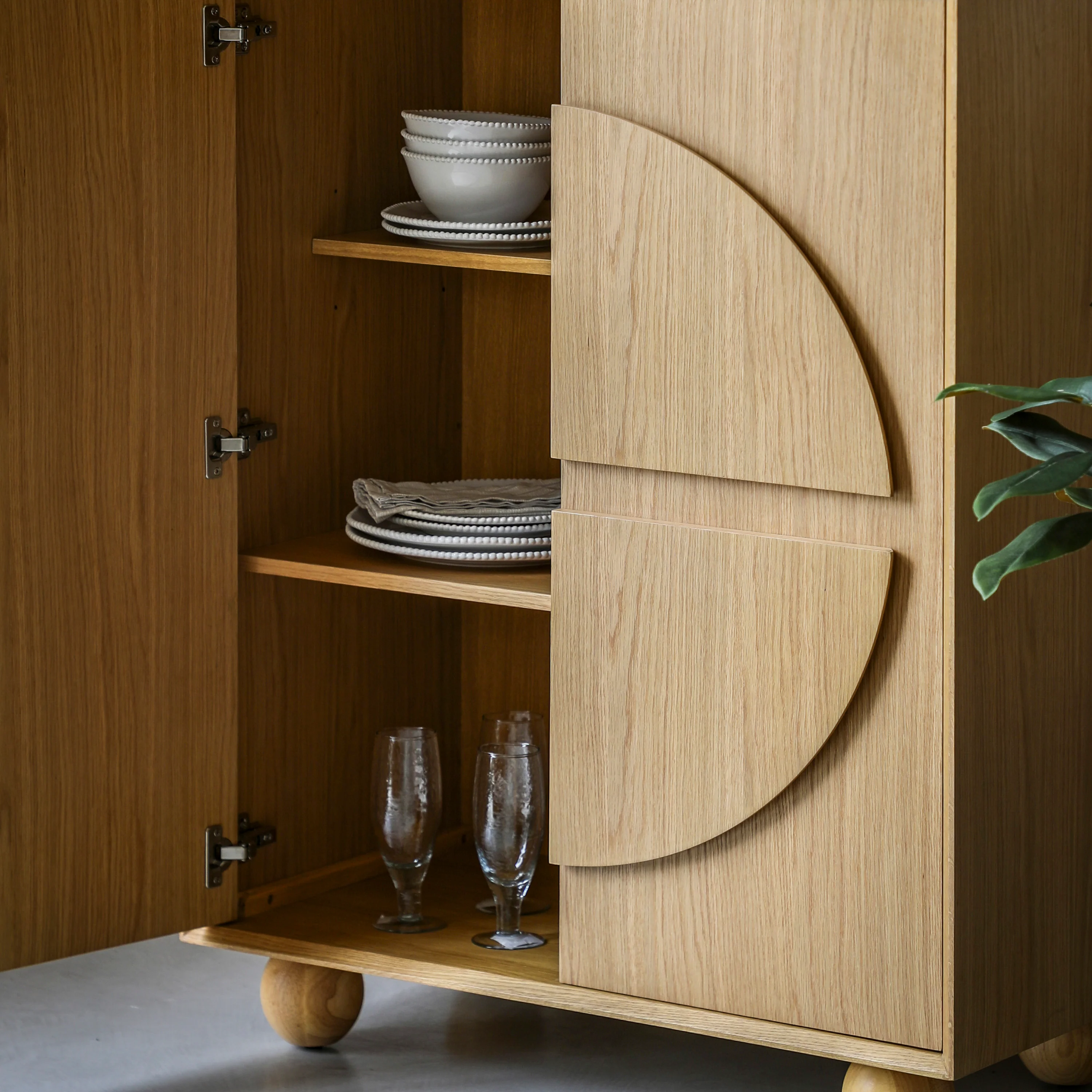 Geo Retro 2 Door Cupboard | Natural - Image 6
