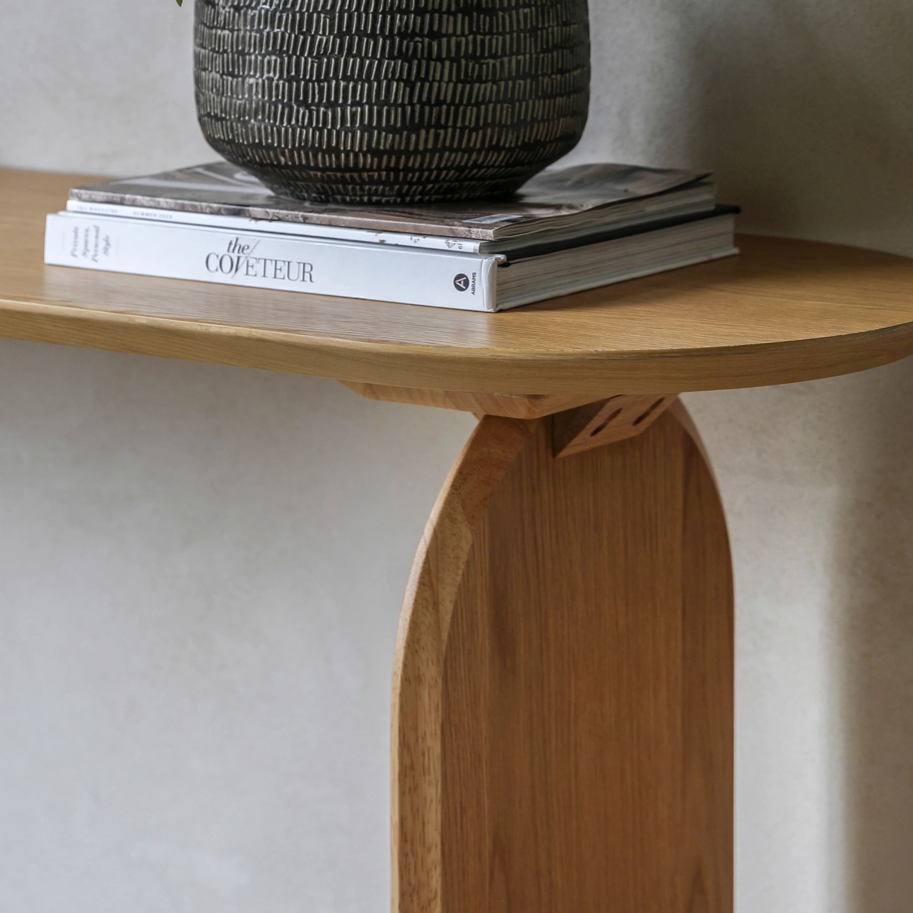 Geo Retro Console Table | Natural - Image 5