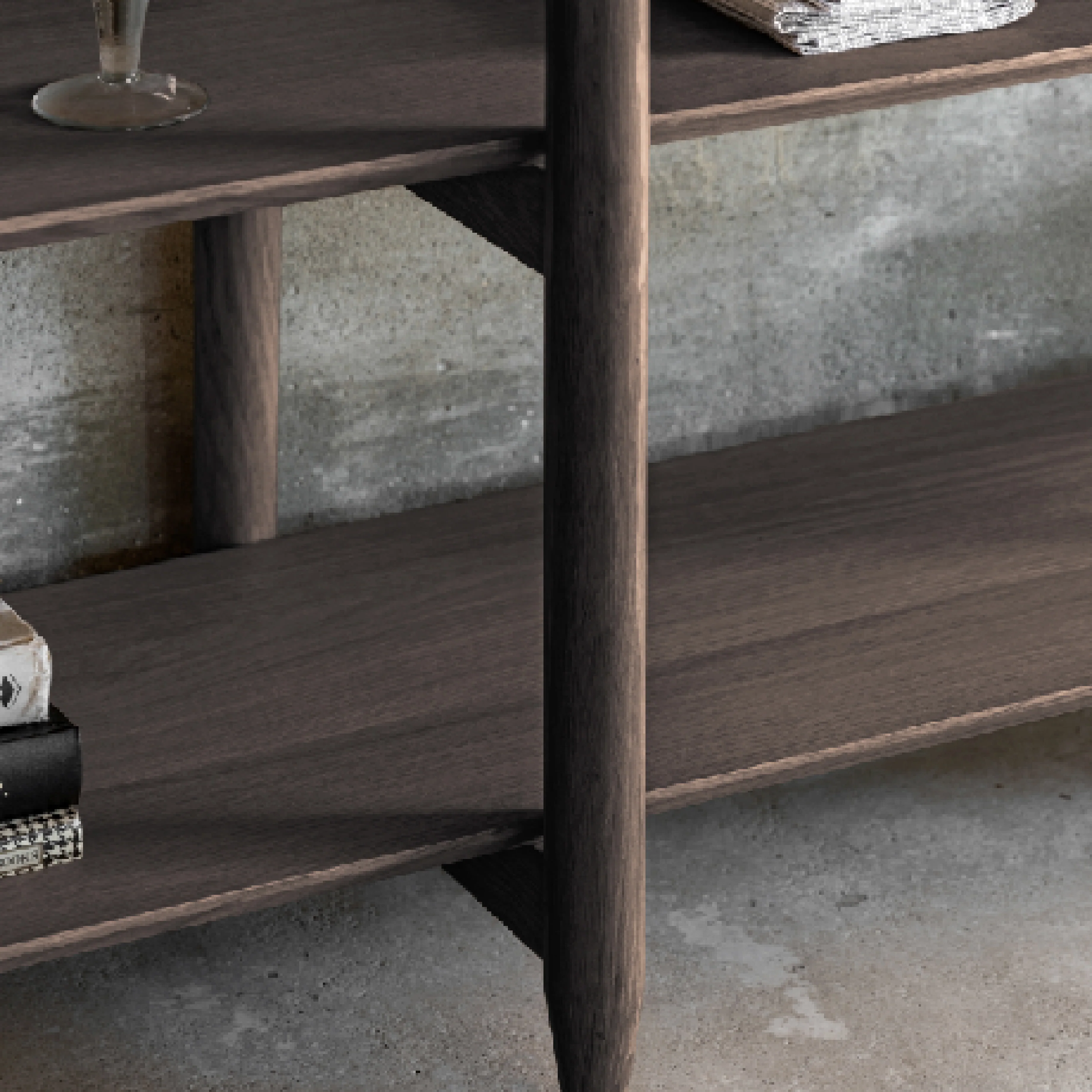 Hatfield Open Display Unit | Smoked Oak | Wide - Image 2