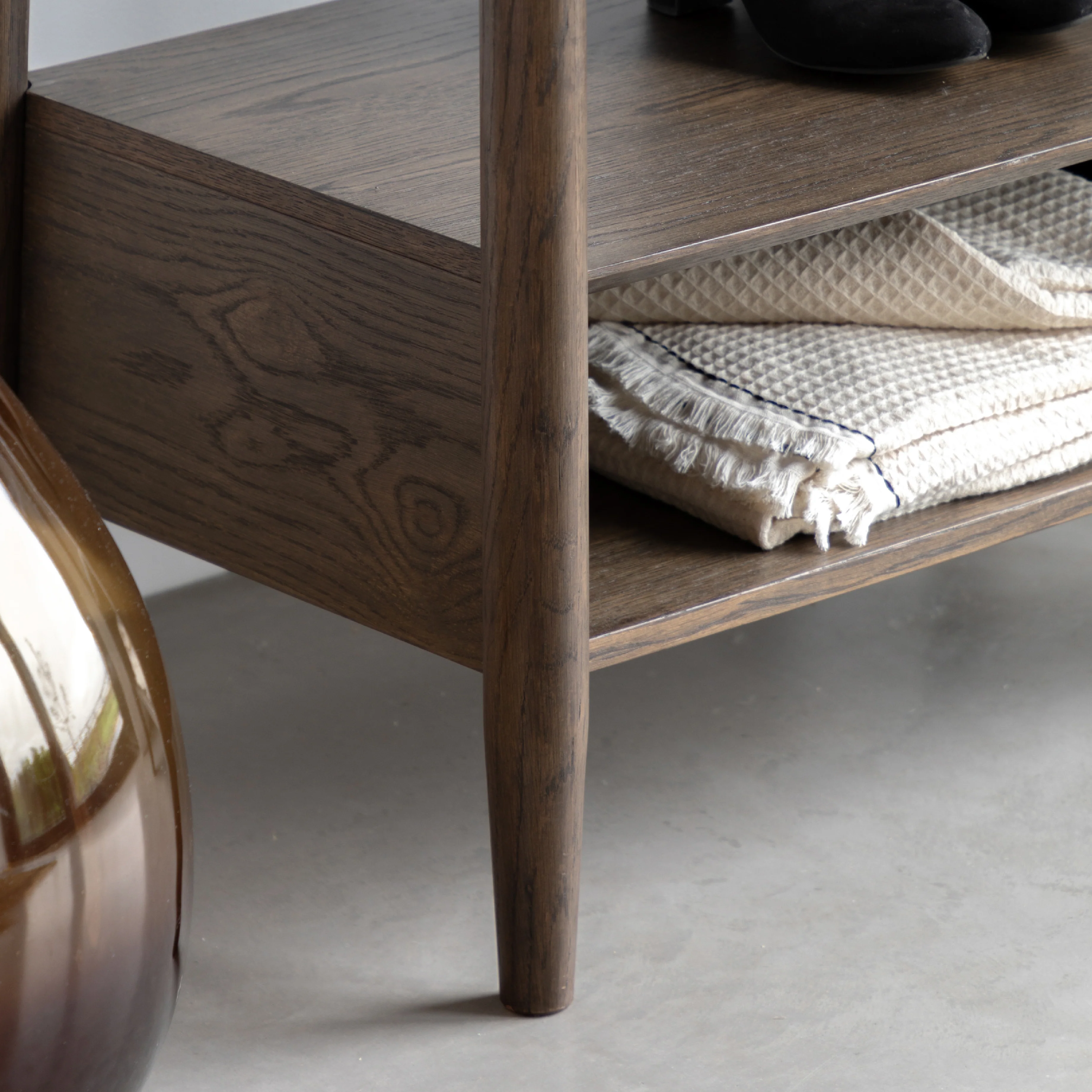 Hatfield Open Wardrobe | Smoked Oak - Image 2