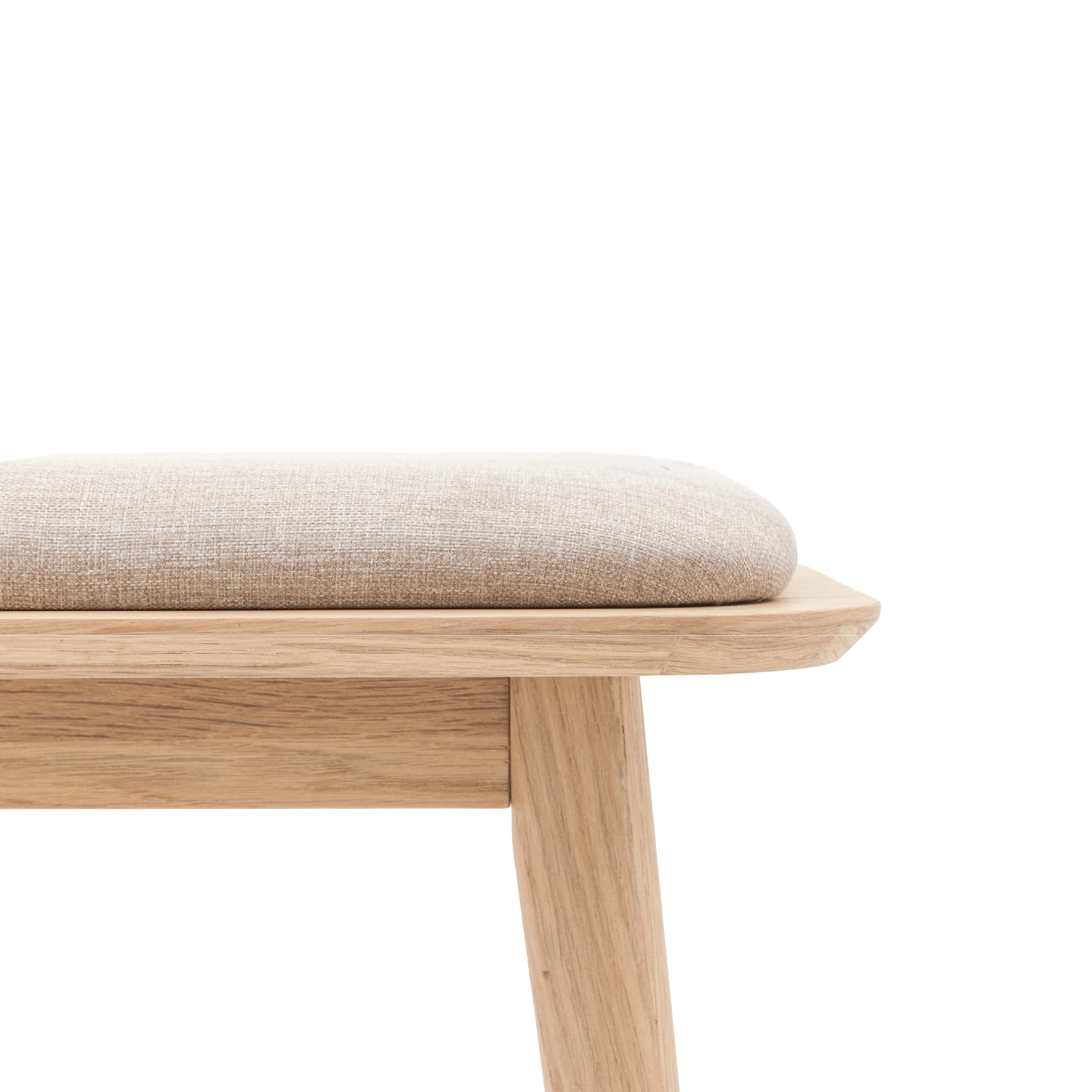 Hatfield Upholstered Bench | Natural Oak - Image 5