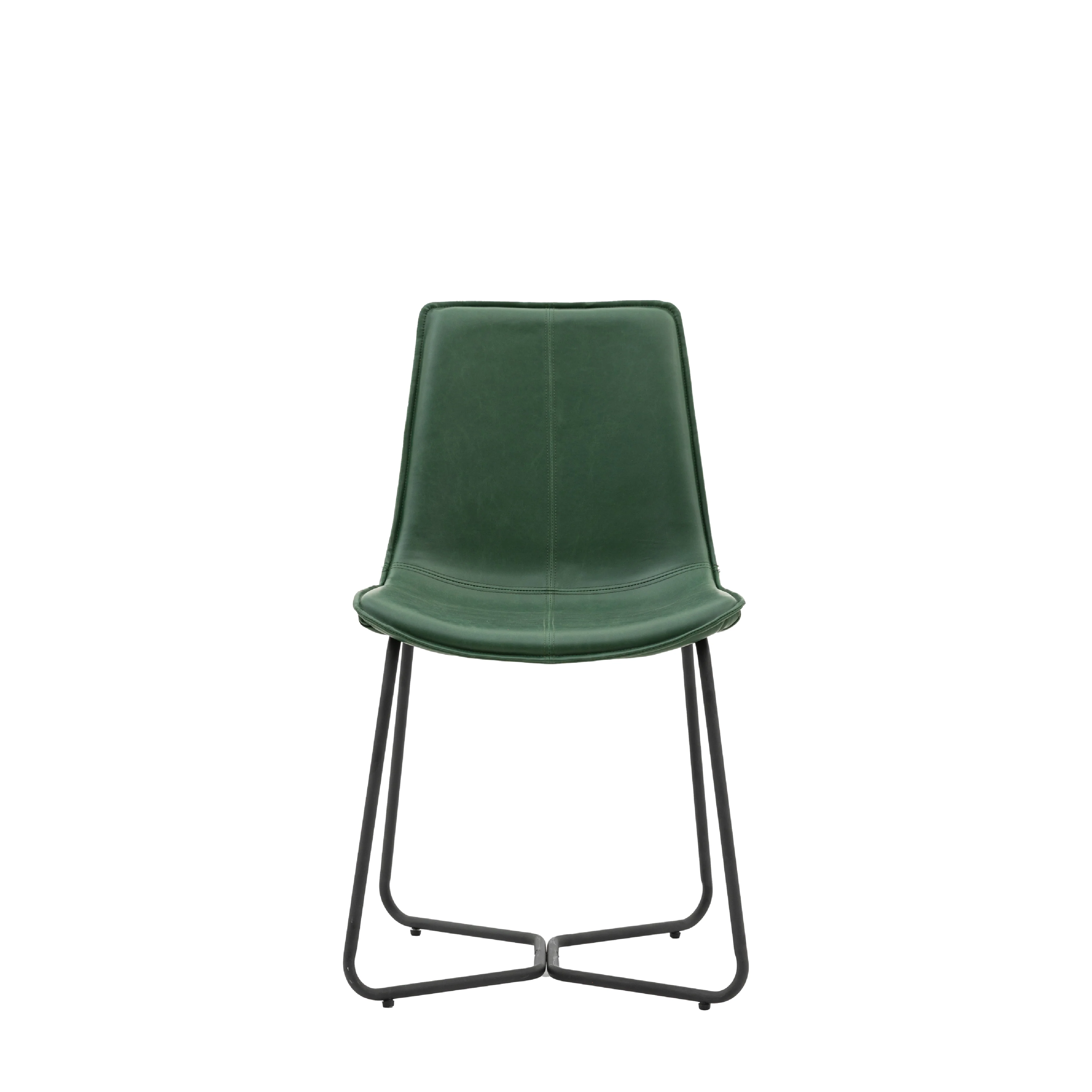 Hawking Vegan Leather Chairs | Green | Set of 2 - Image 2