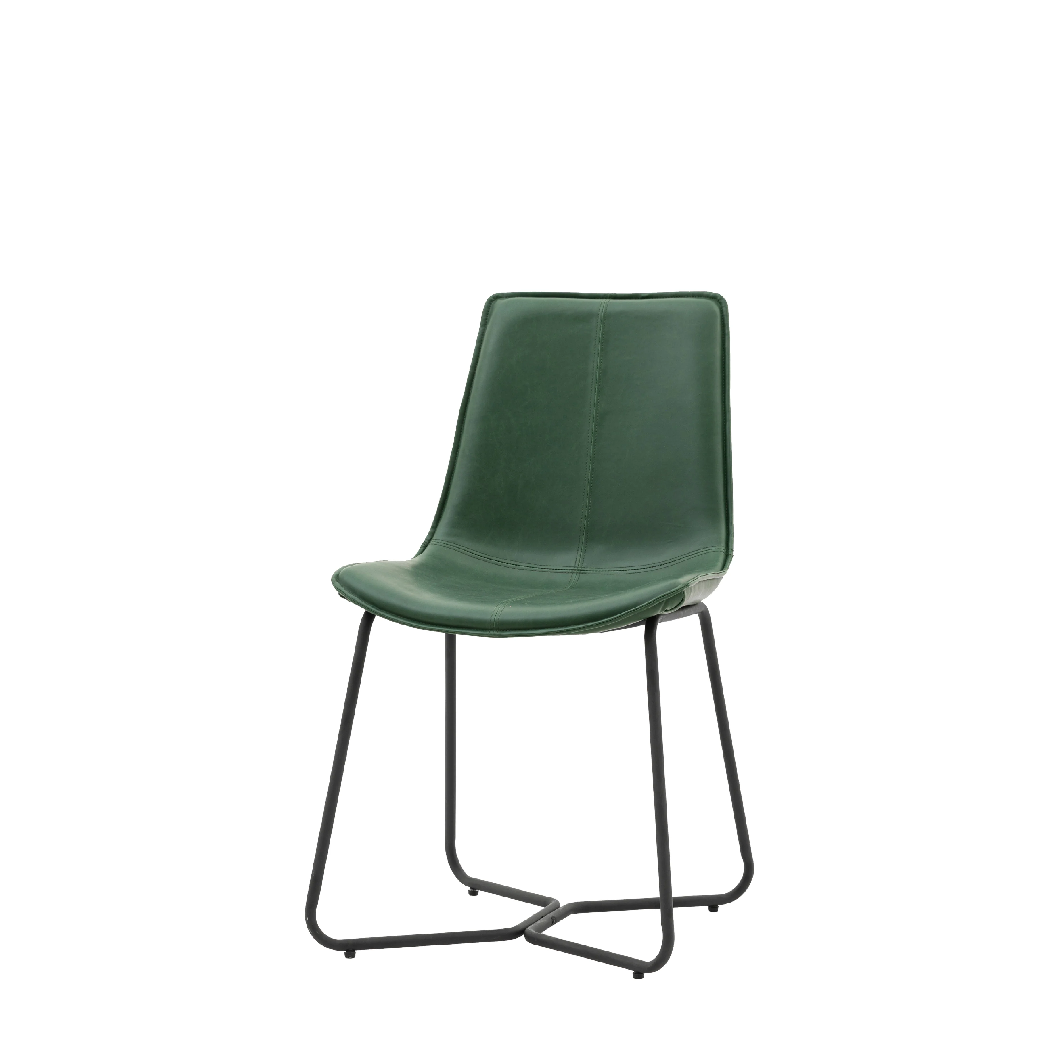 Hawking Vegan Leather Chairs | Green | Set of 2 - Image 3