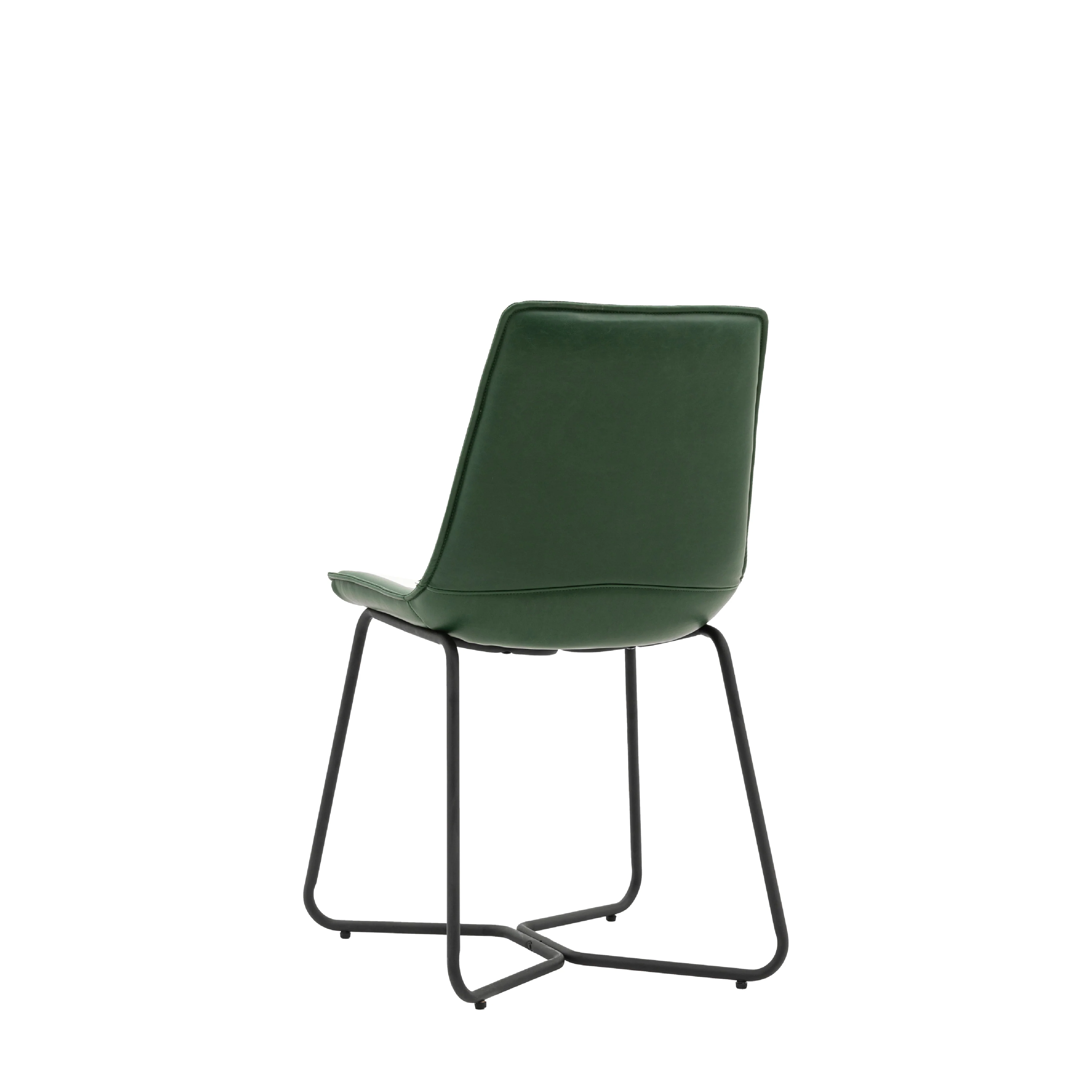 Hawking Vegan Leather Chairs | Green | Set of 2 - Image 4