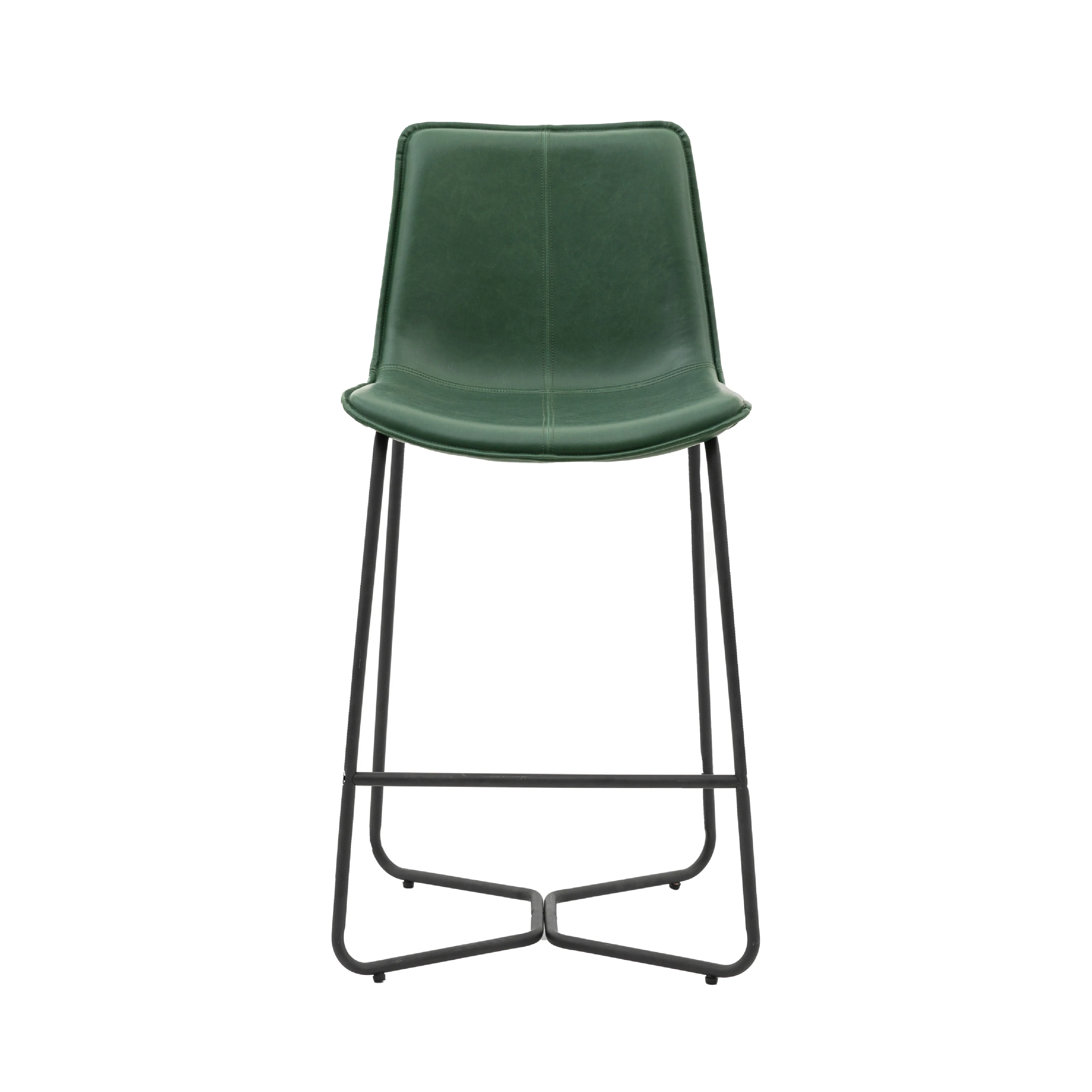 Hawking Vegan Leather Stools | Green | Set of 2 - Image 3