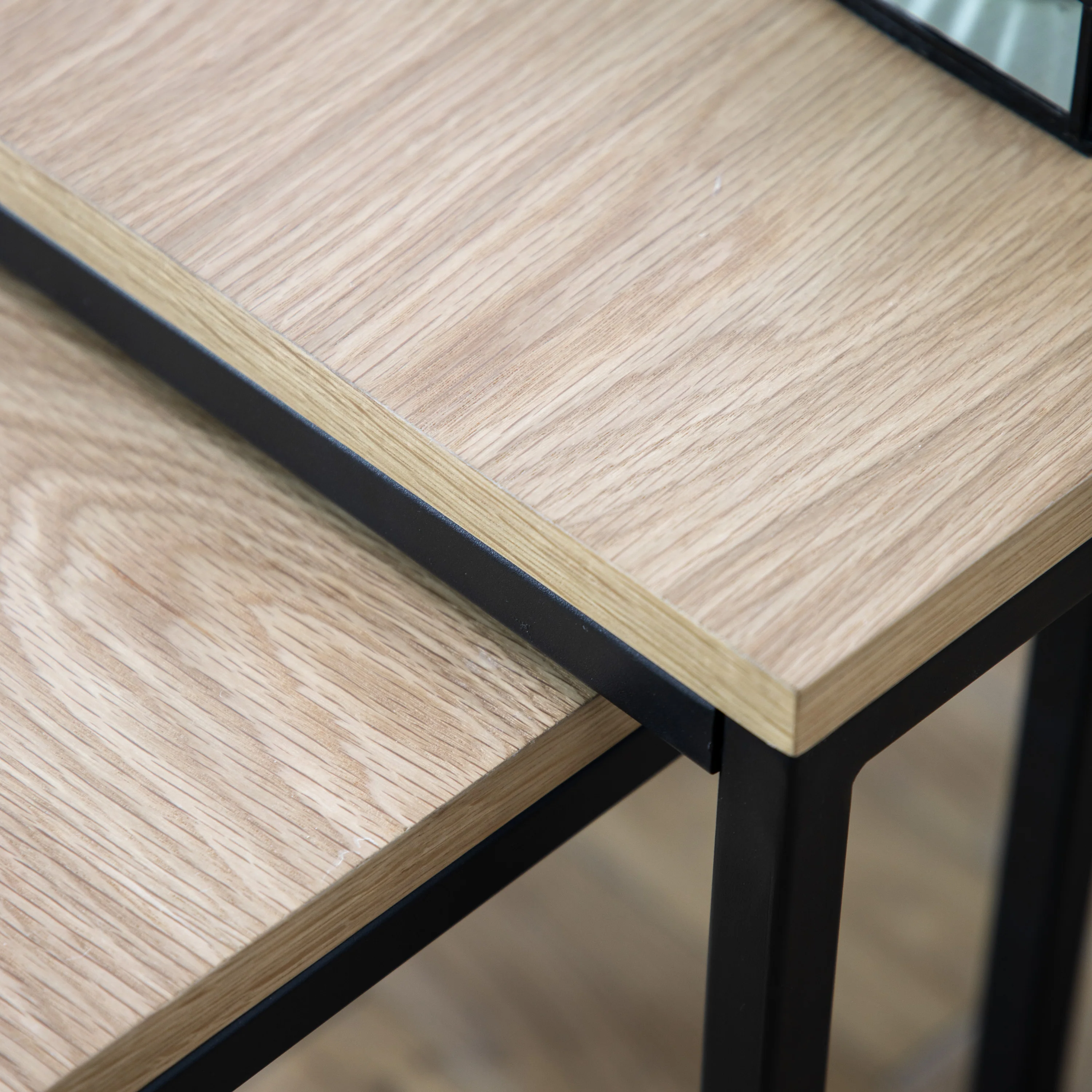 Henley Nesting Side Tables | Natural/Black | Set of 2 - Image 3