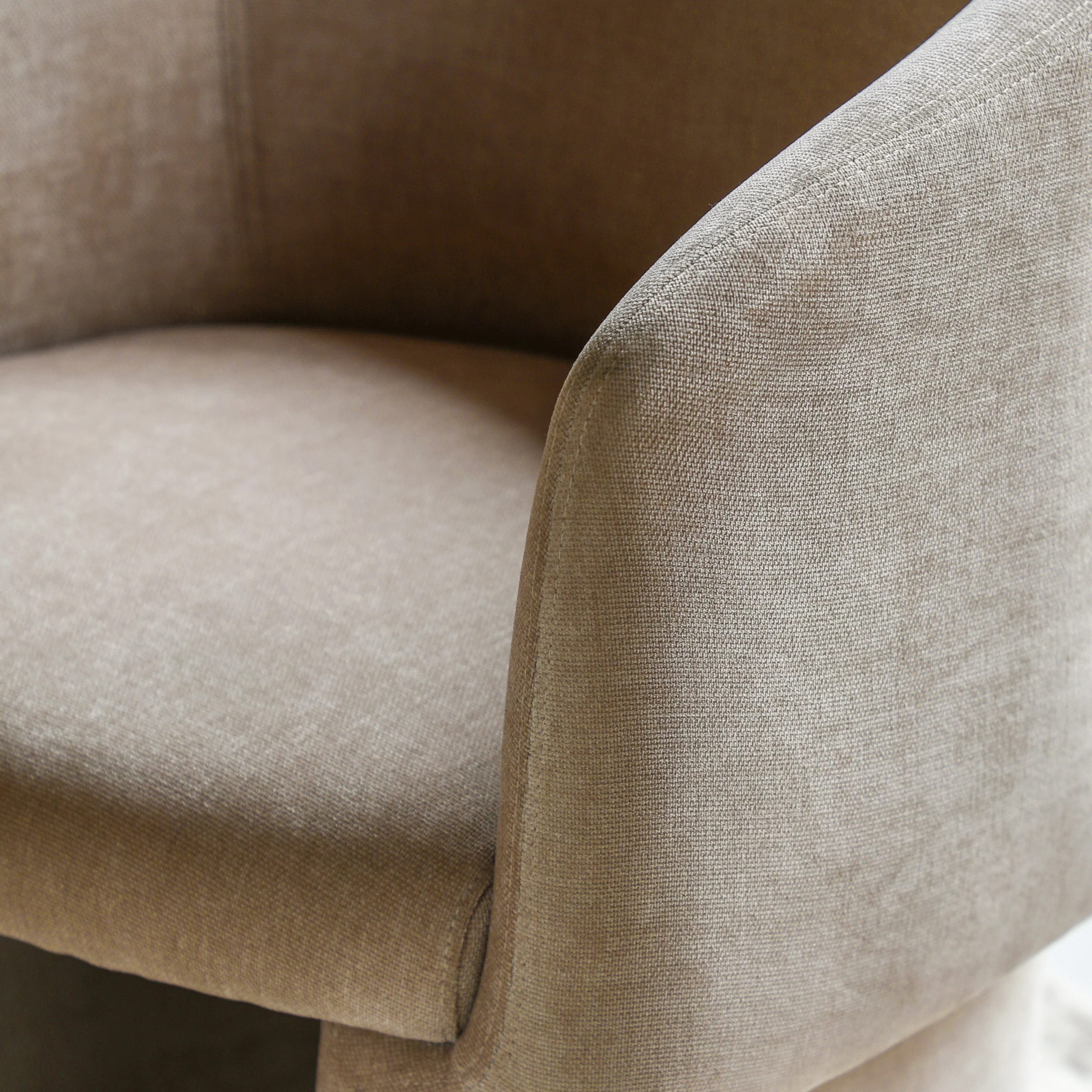 Holm Retro Tub Dining Chair | Cream - Image 3