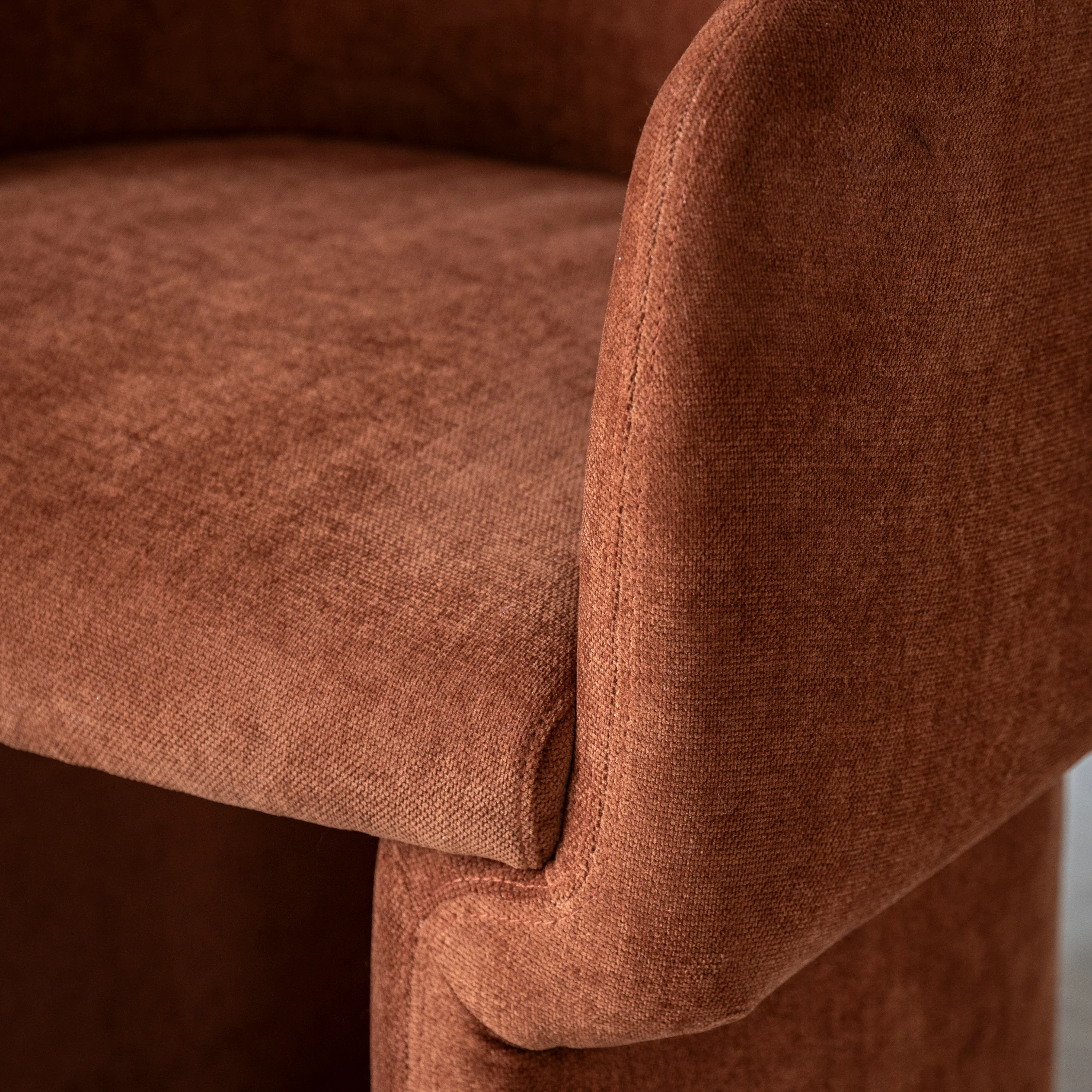 Holm Retro Tub Dining Chair | Rust Red - Image 5
