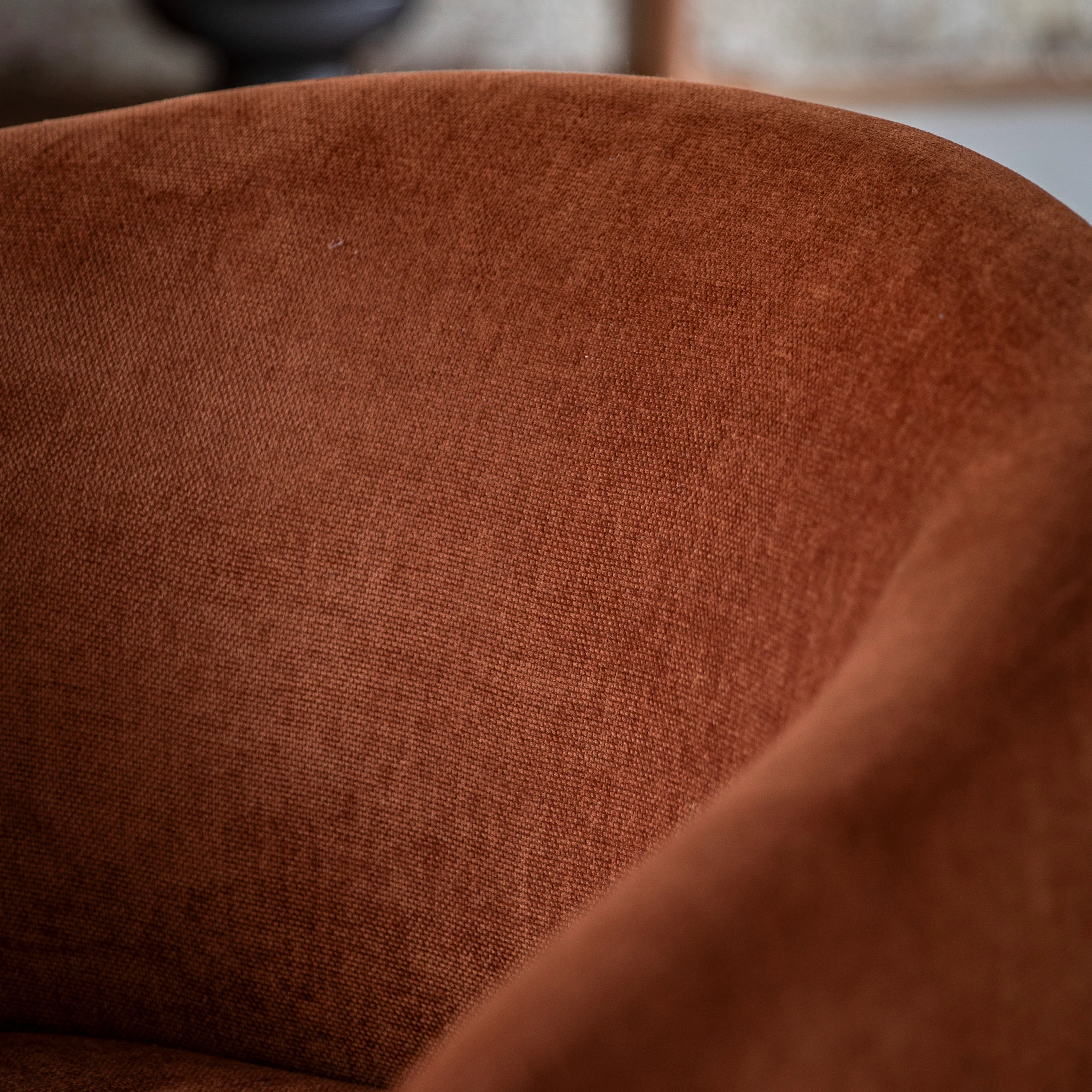 Holm Retro Tub Dining Chair | Rust Red - Image 6