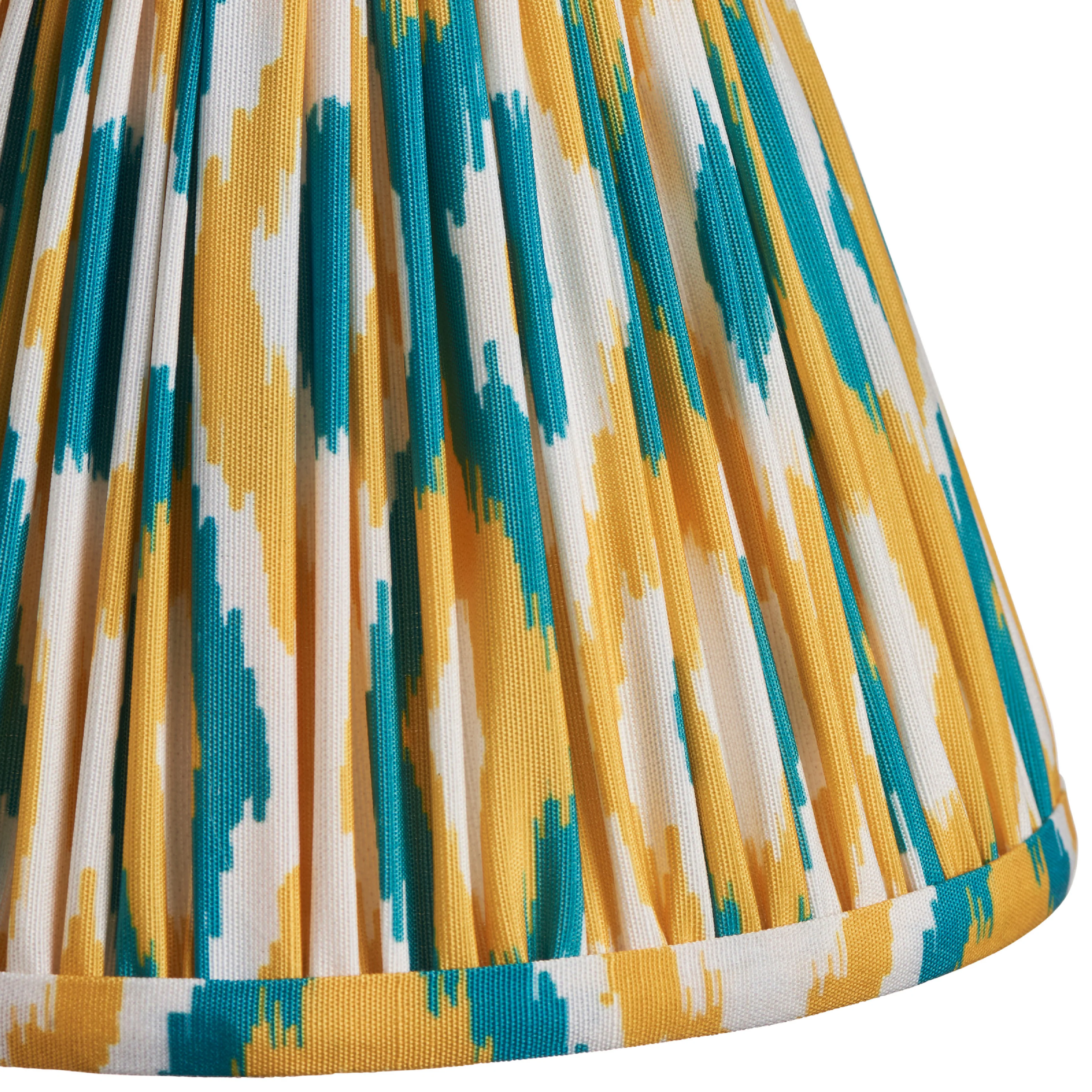 Ikat Fabric Shade | Jade/Yellow | 16cm - Image 3