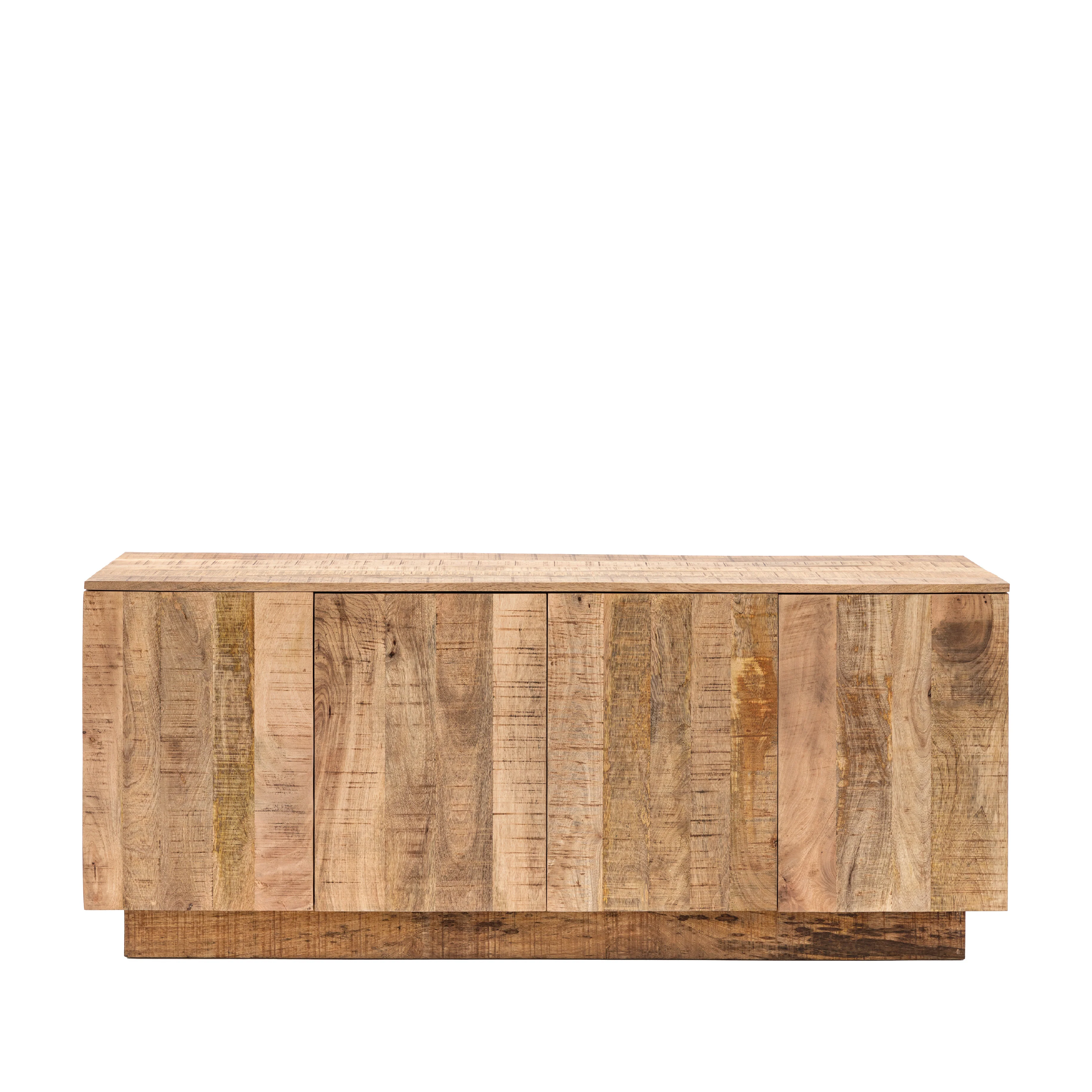 Iowa Rustic 4 Door Mango Wood Sideboard | Natural - Image 3