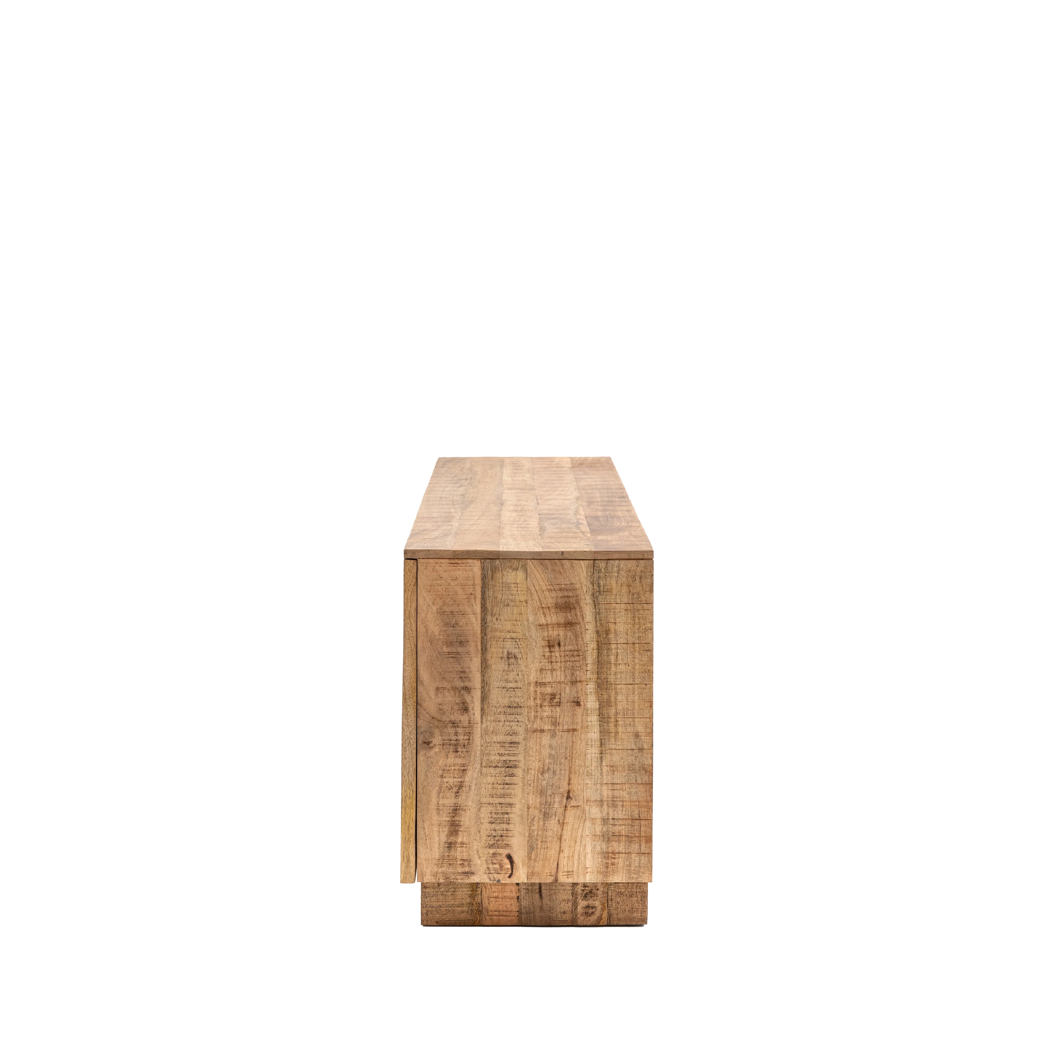 Iowa Rustic 4 Door Mango Wood Sideboard | Natural - Image 4