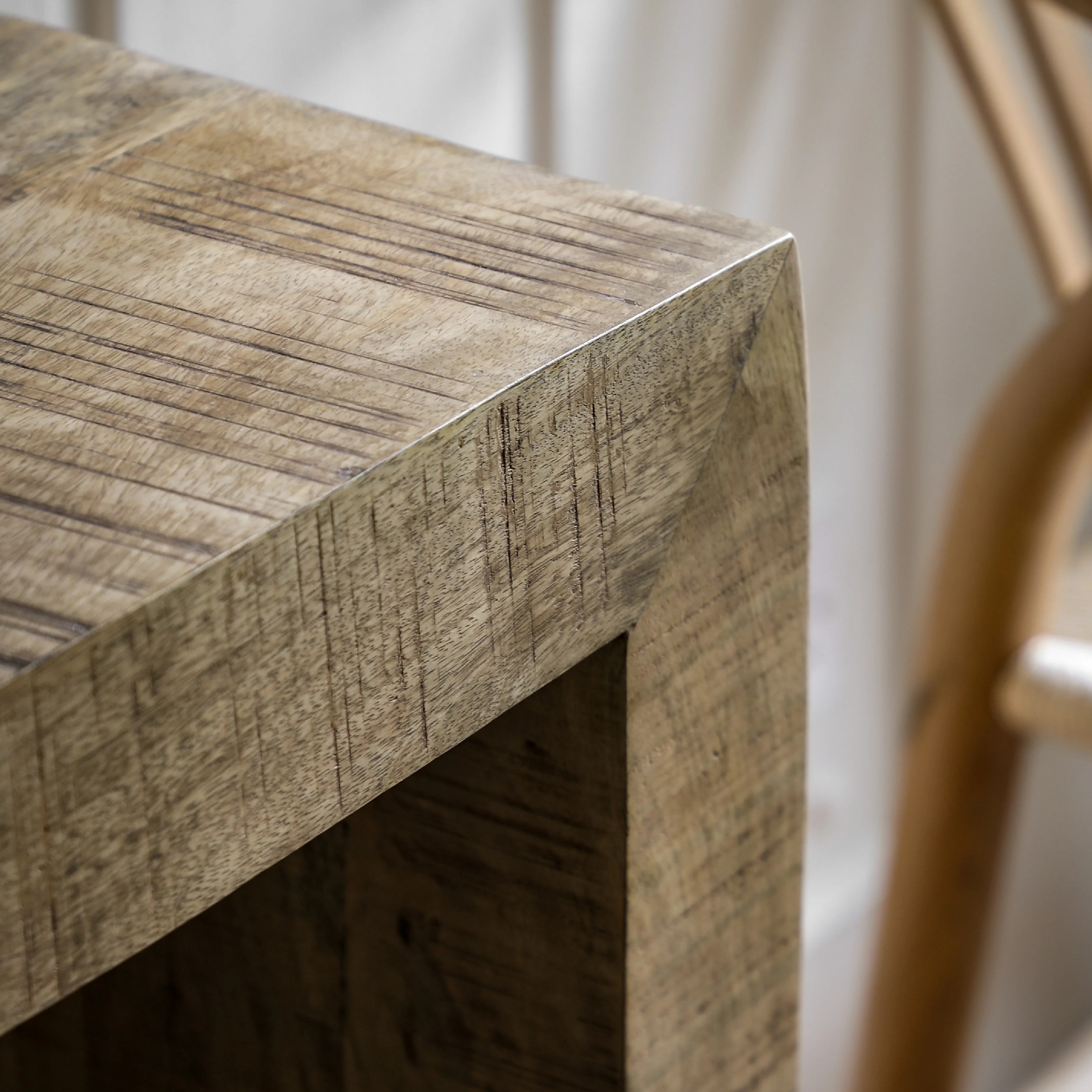 Iowa Rustic Mango Wood Console | Natural - Image 2
