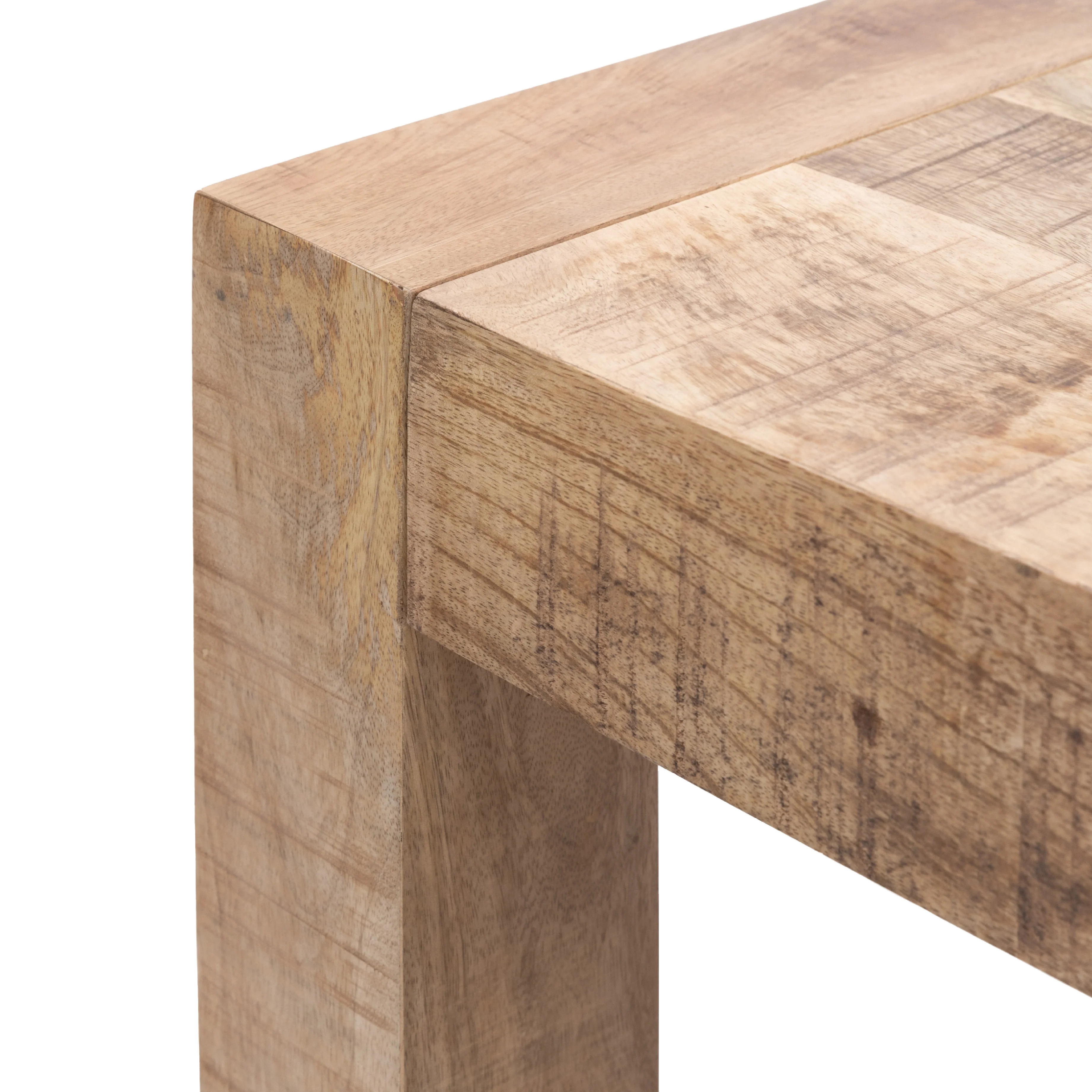 Iowa Rustic Mango Wood Dining Table | Natural - Image 5