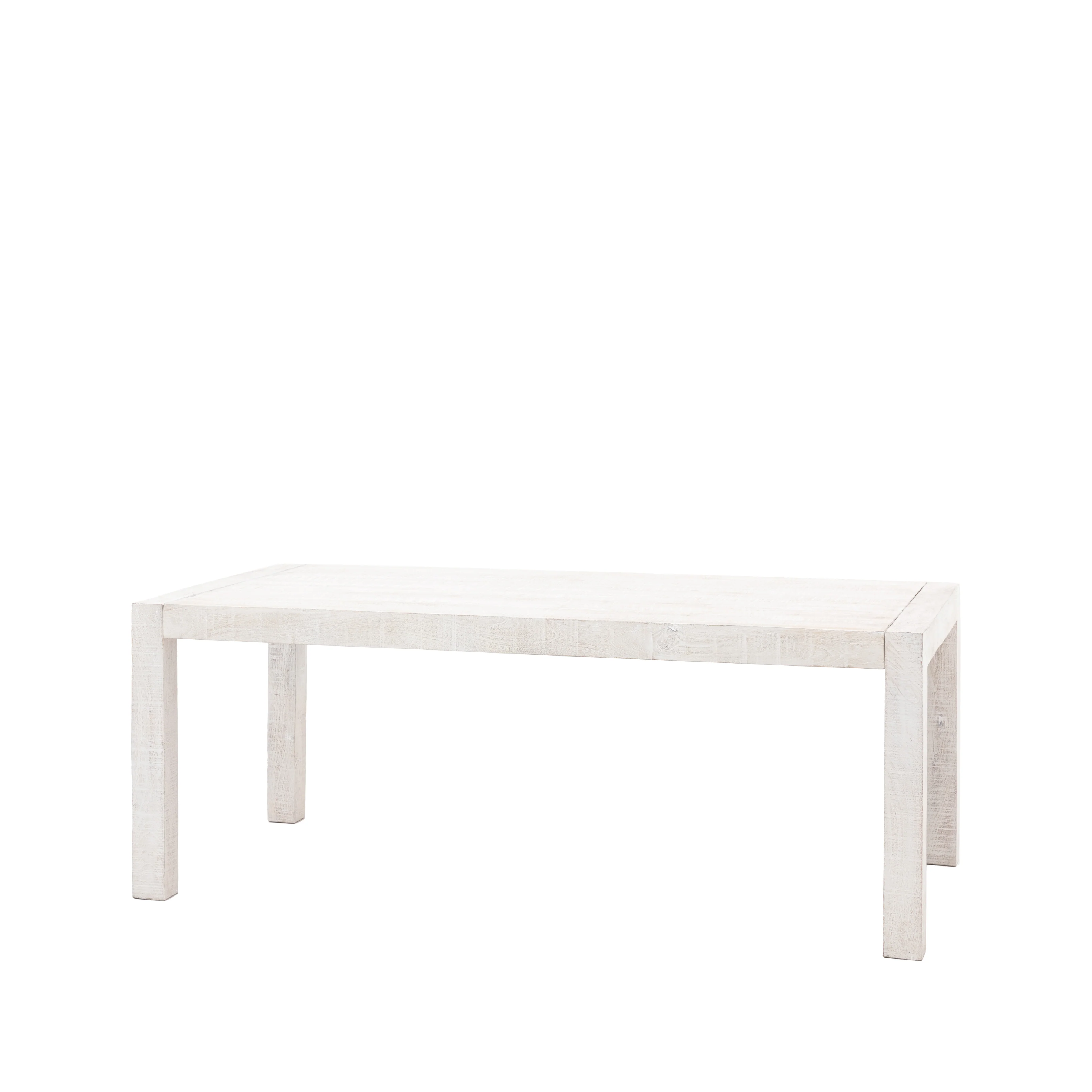 Iowa Rustic Mango Wood Dining Table | Whitewash - Image 3