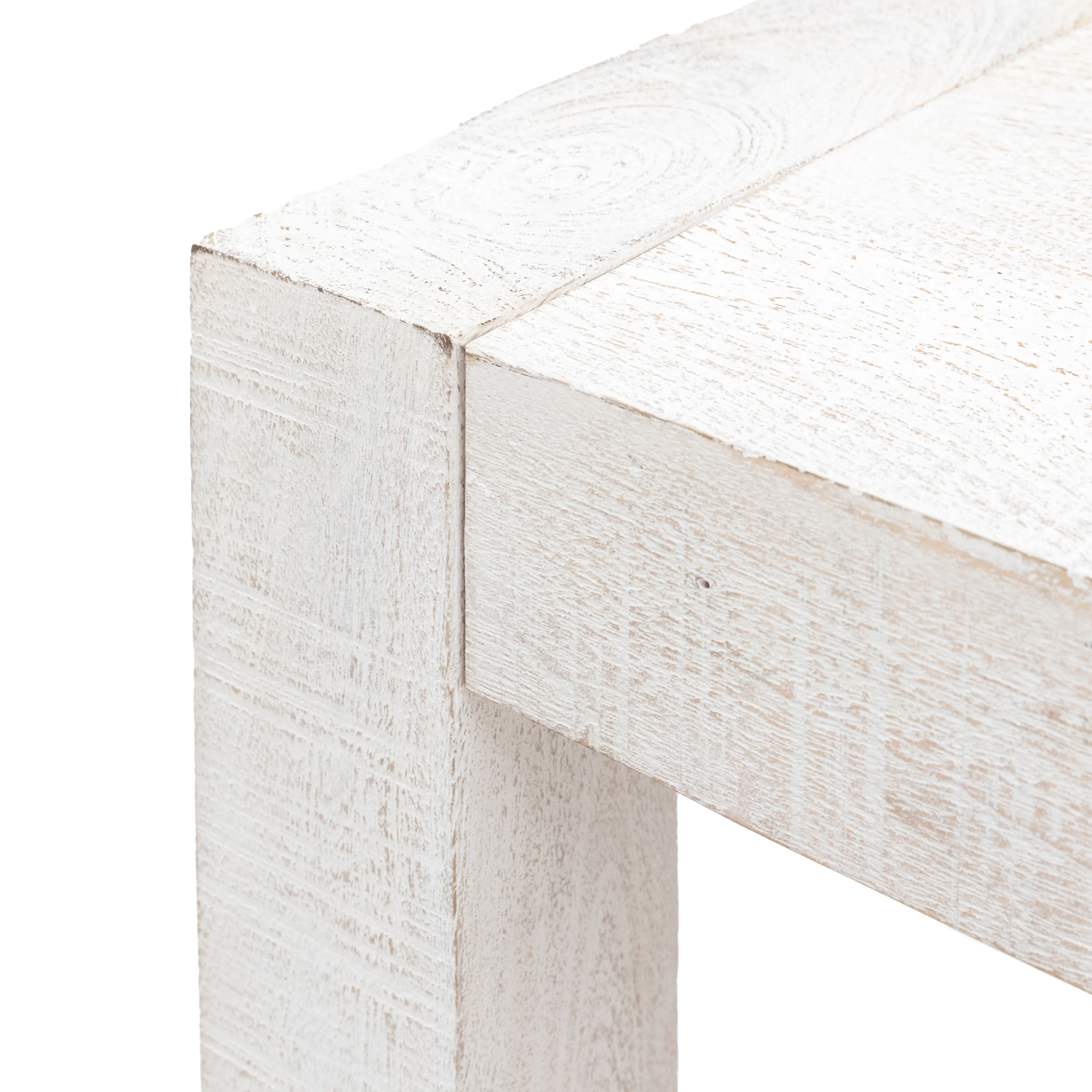 Iowa Rustic Mango Wood Dining Table | Whitewash - Image 5