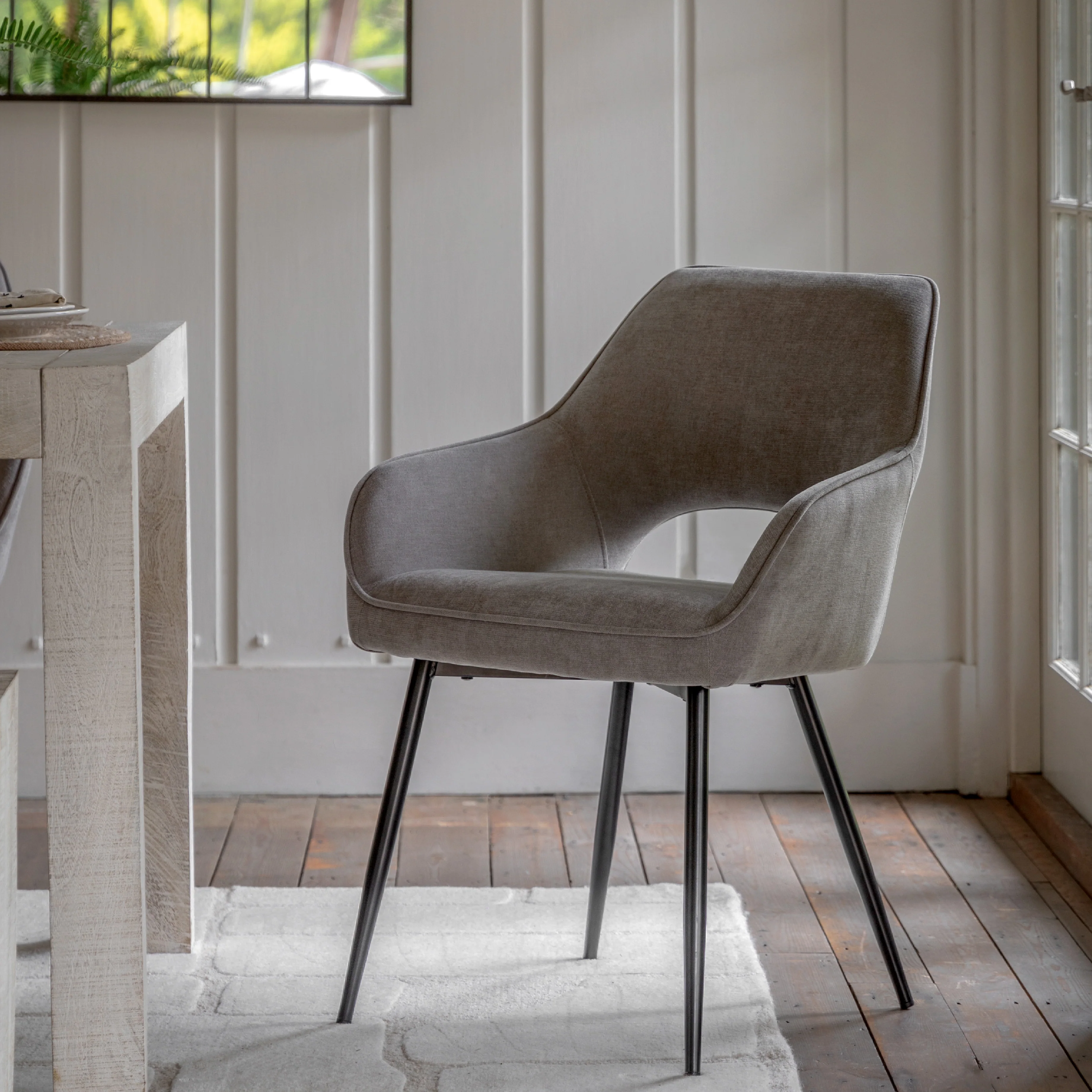 Ivorra Arch Curve Dining Chairs | Grey | Set of 2