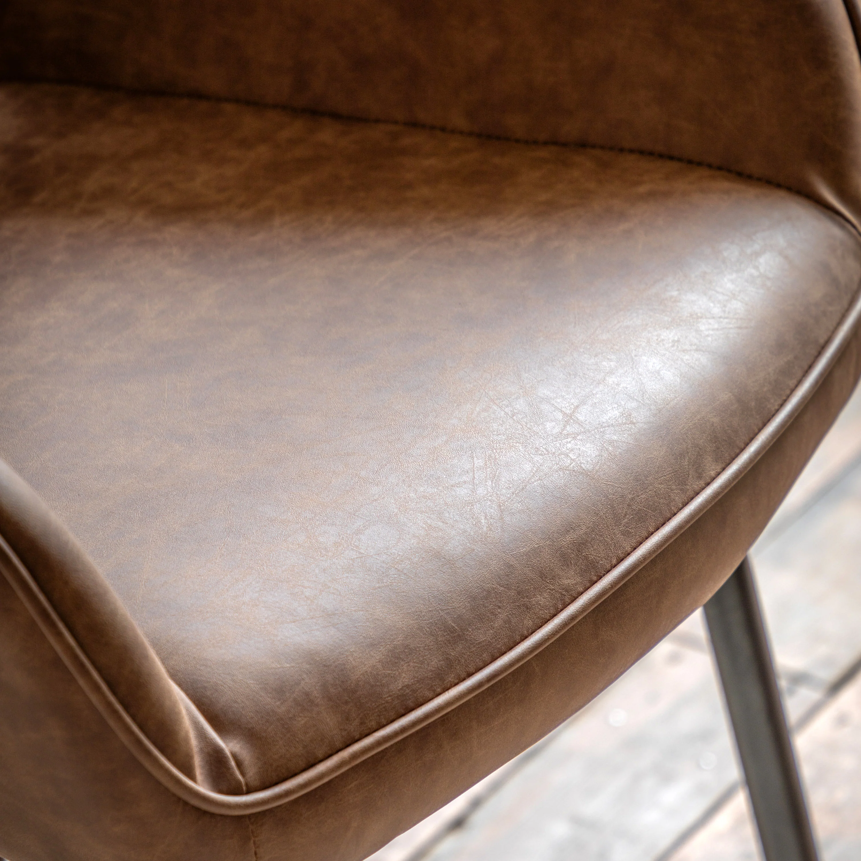 Ivorra Arch Dining Chairs | Brown | Set of 2 - Image 2
