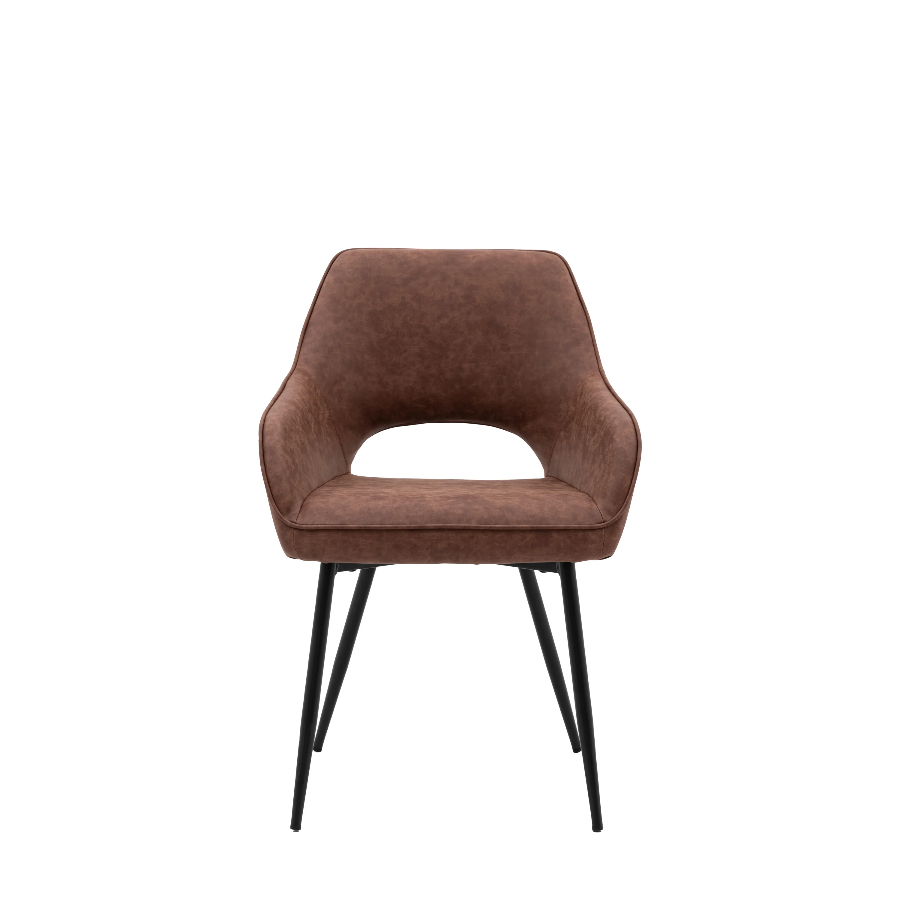 Ivorra Arch Dining Chairs | Brown | Set of 2 - Image 3