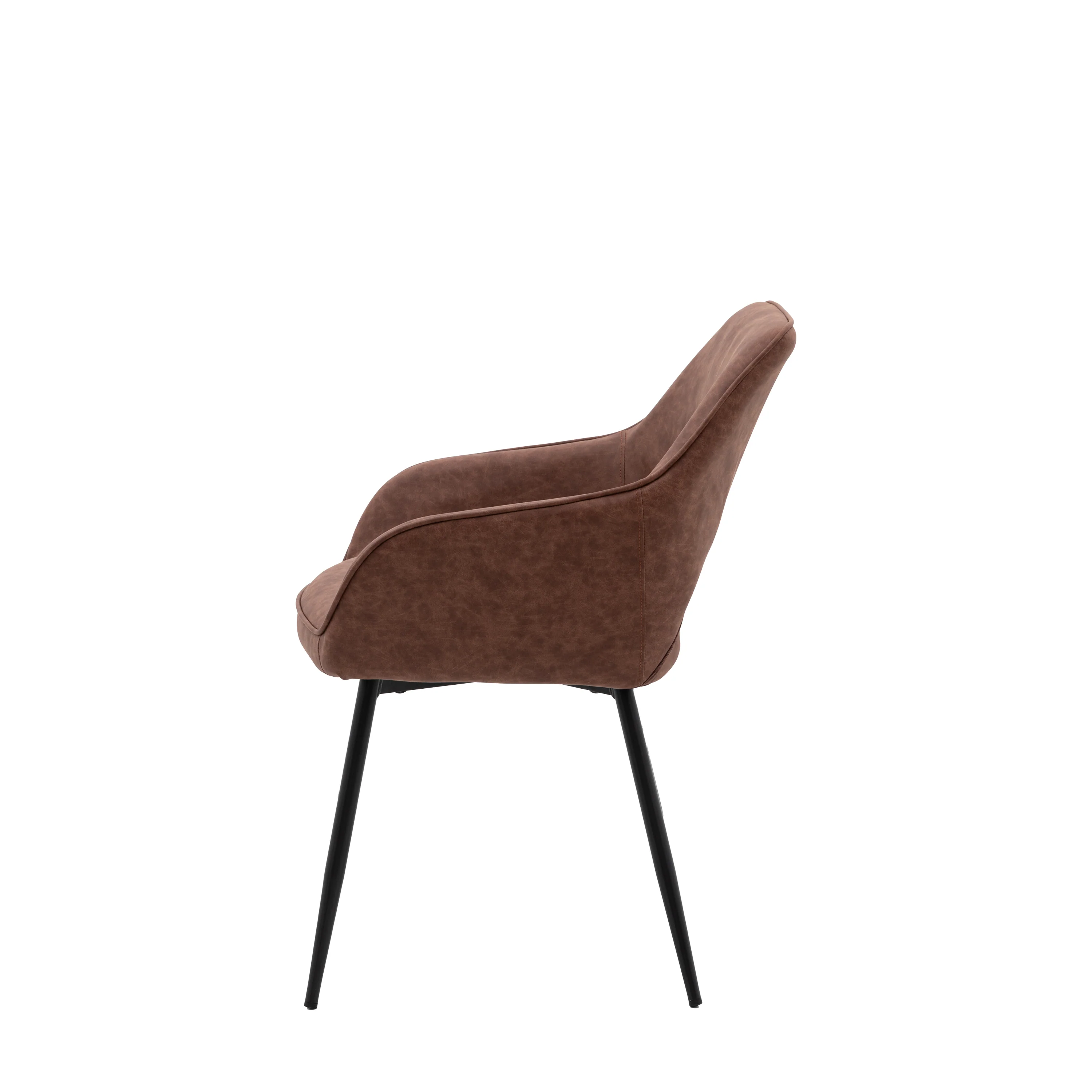 Ivorra Arch Dining Chairs | Brown | Set of 2 - Image 5