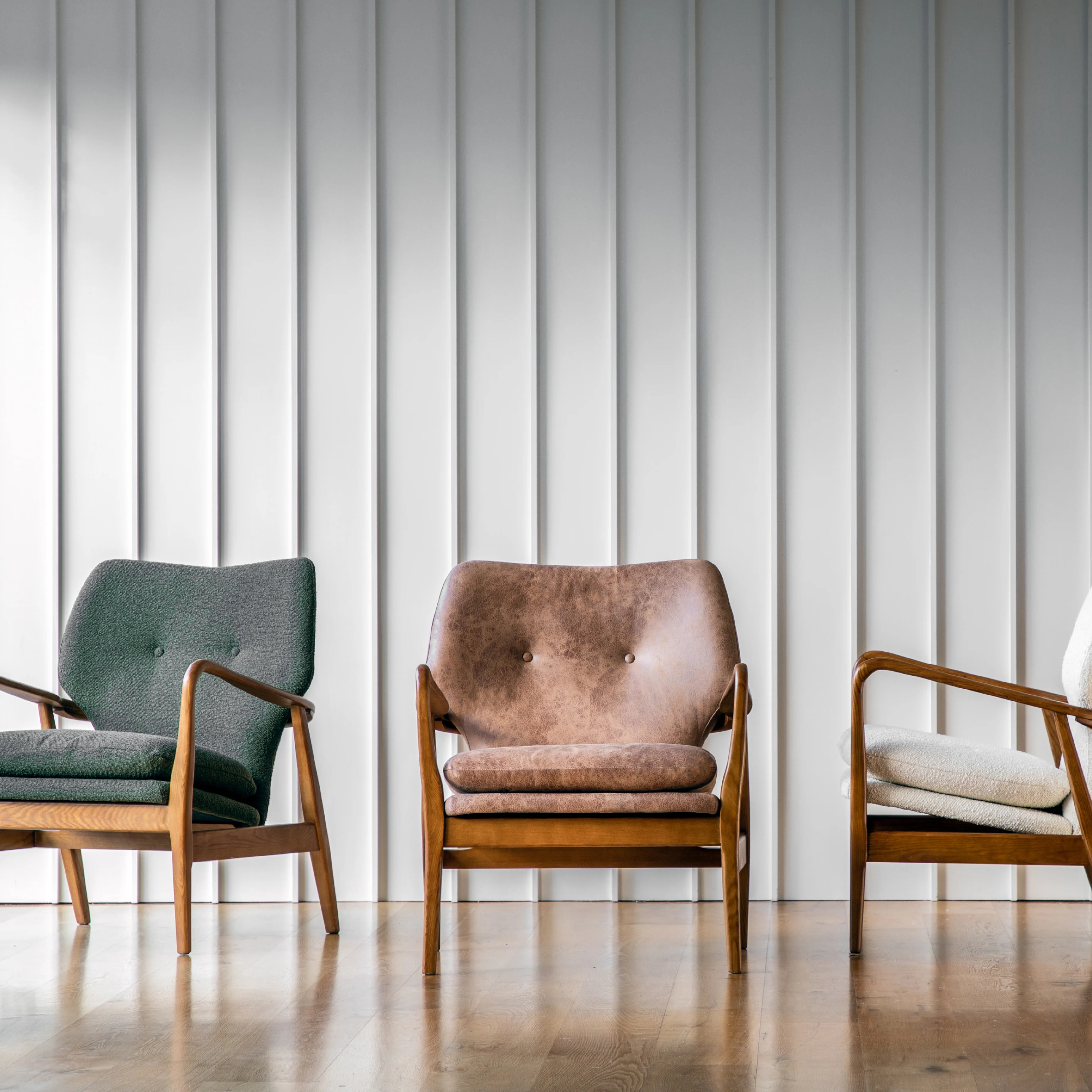 Jensen Mid-Century Modern Leather Armchair | Brown - Image 2