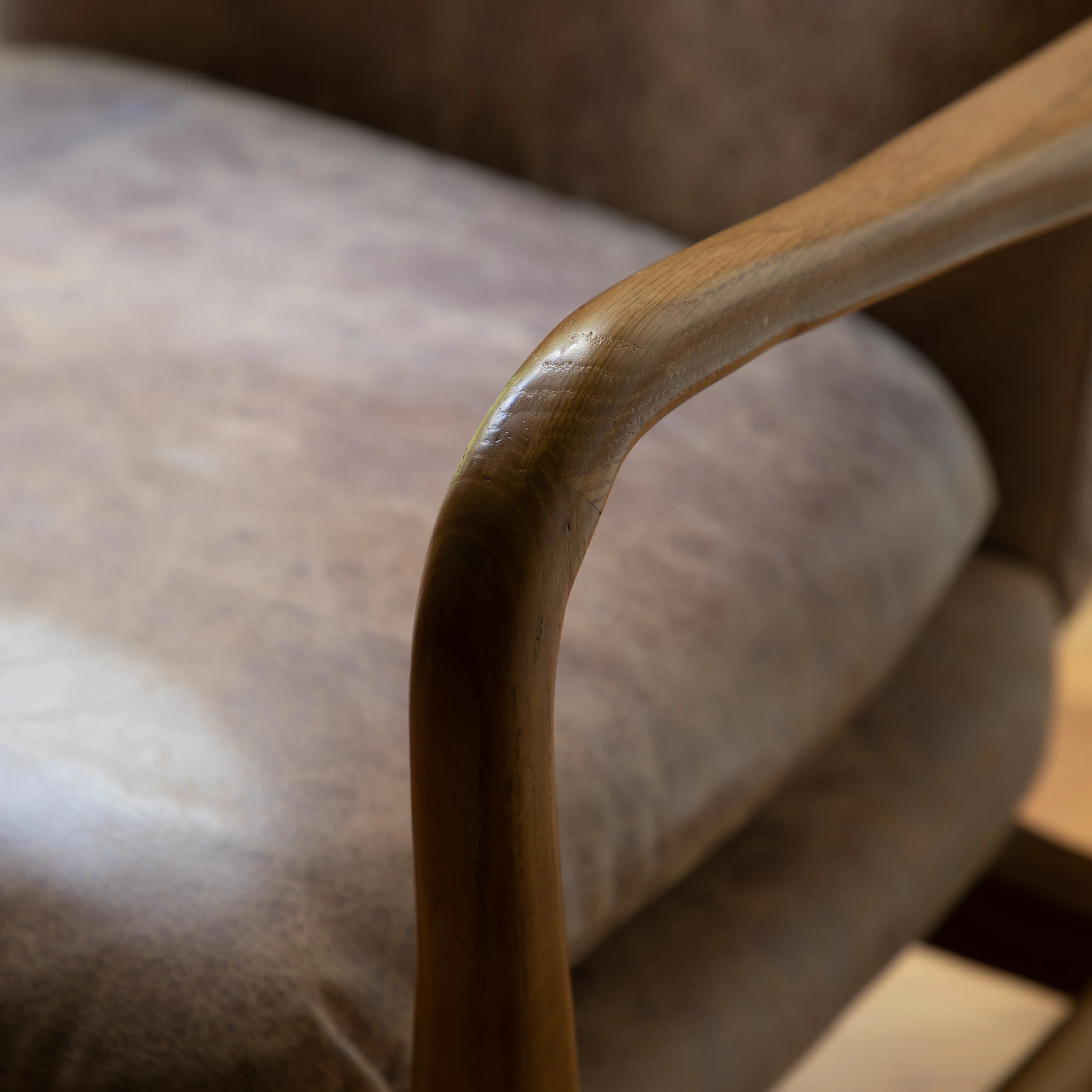 Jensen Mid-Century Modern Leather Armchair | Brown - Image 5