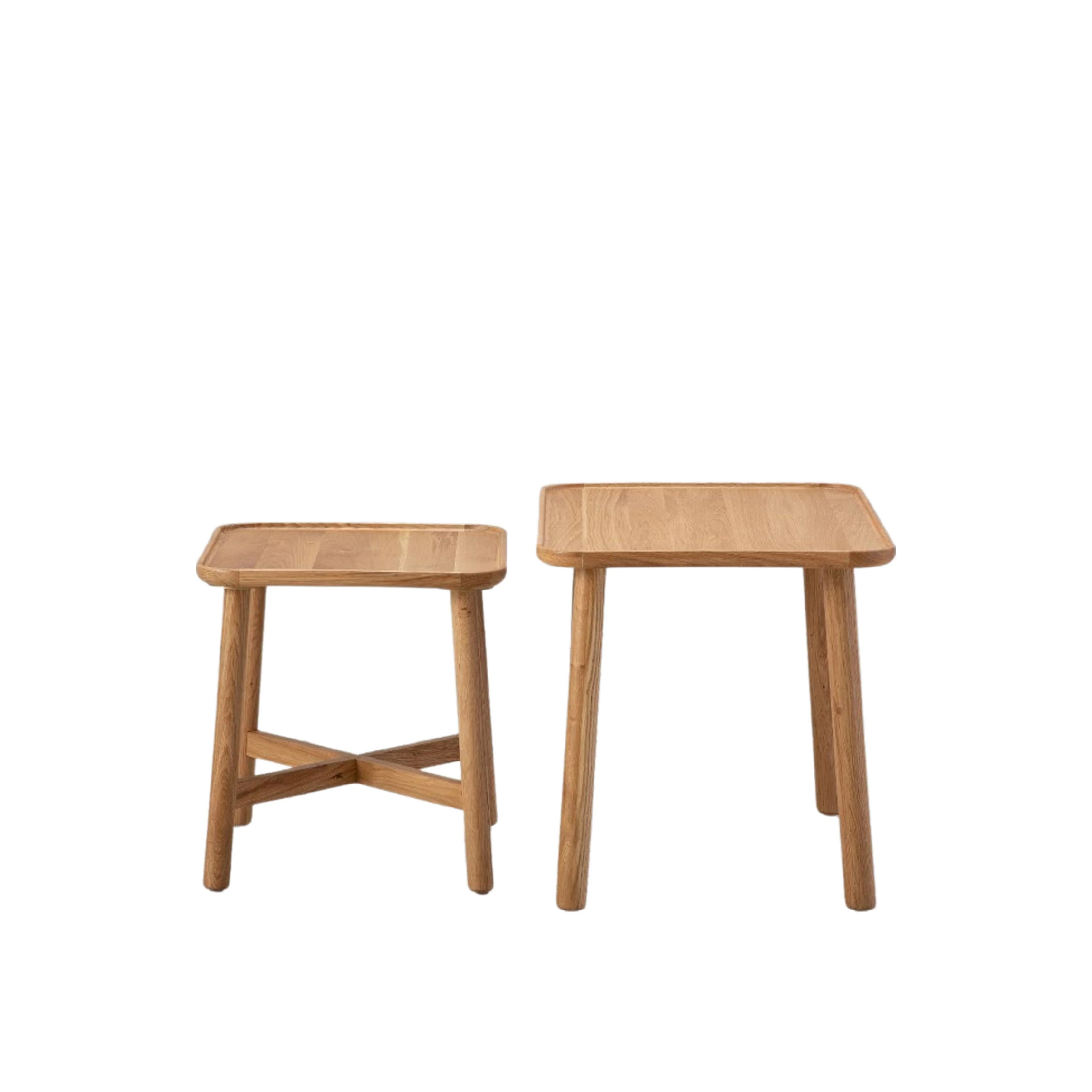 Kingham Oak Nesting Side Tables | Natural | Set of 2 - Image 3