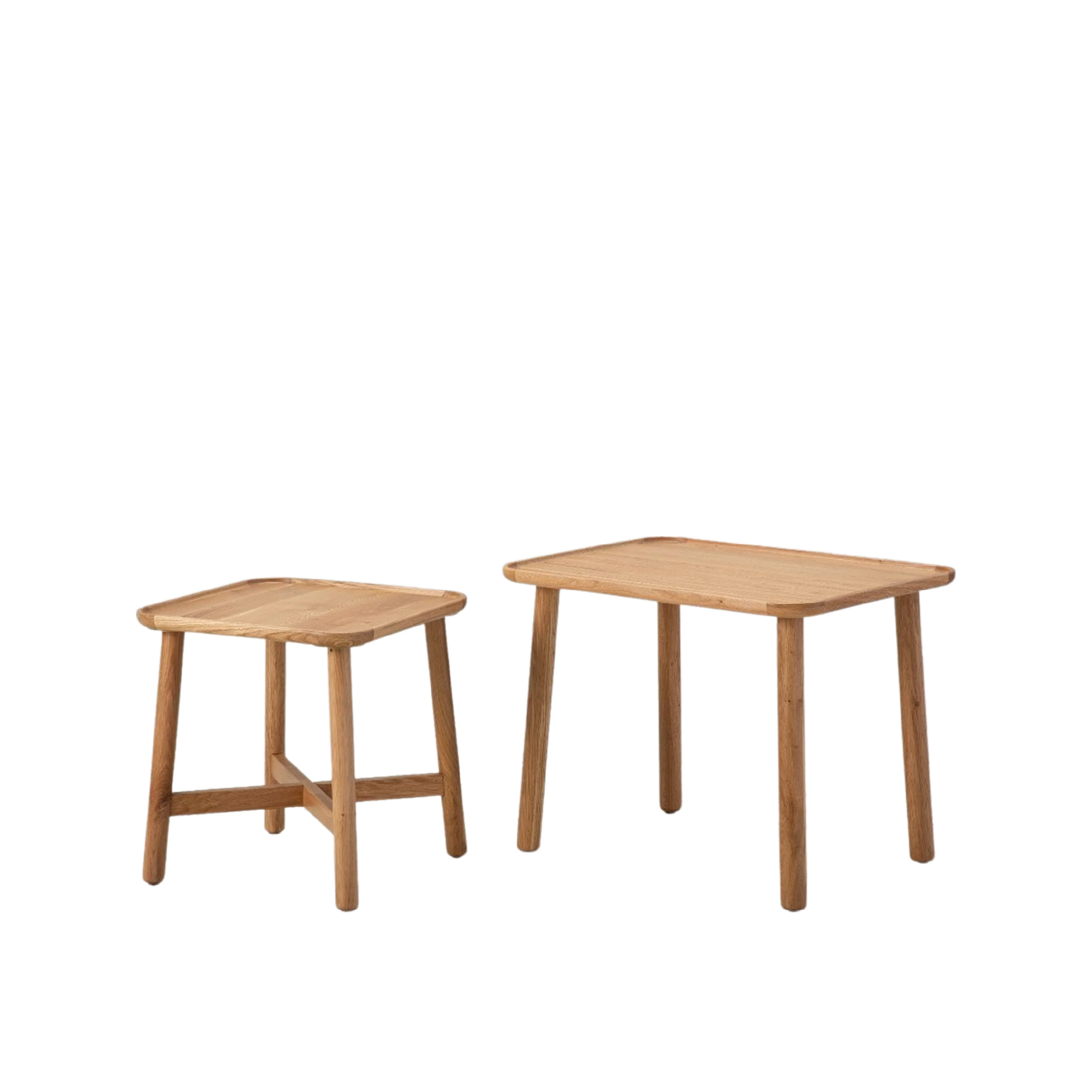 Kingham Oak Nesting Side Tables | Natural | Set of 2 - Image 5