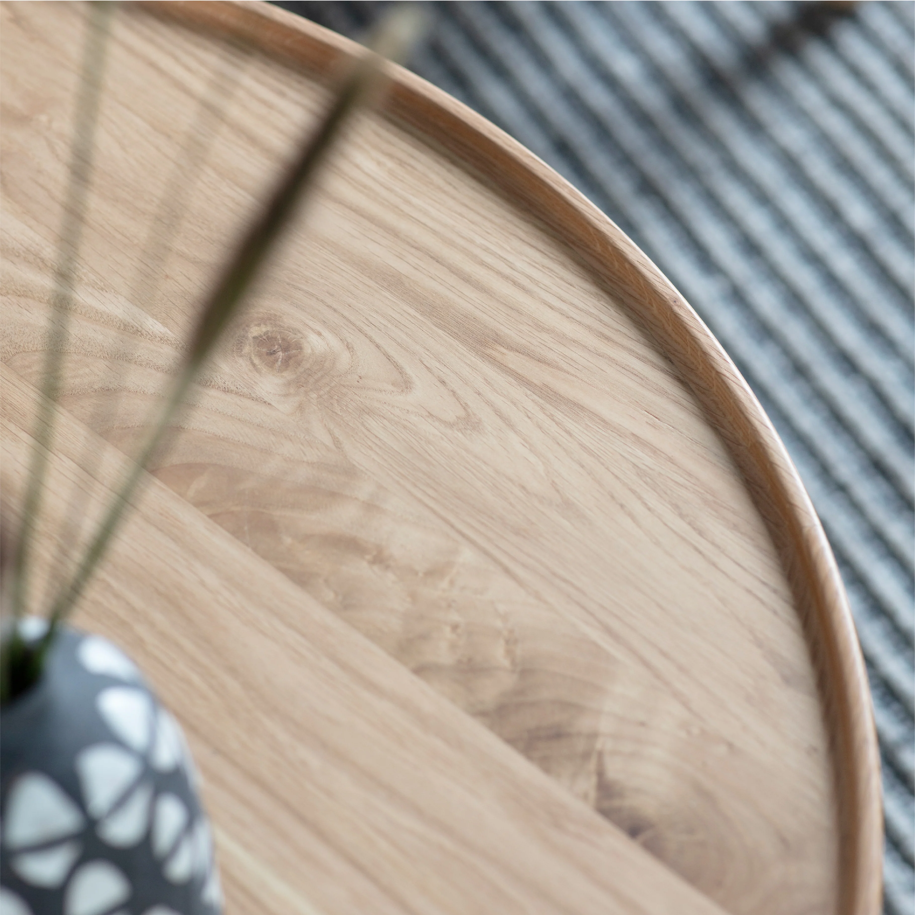 Kingham Oak Round Coffee Table | Natural - Image 4