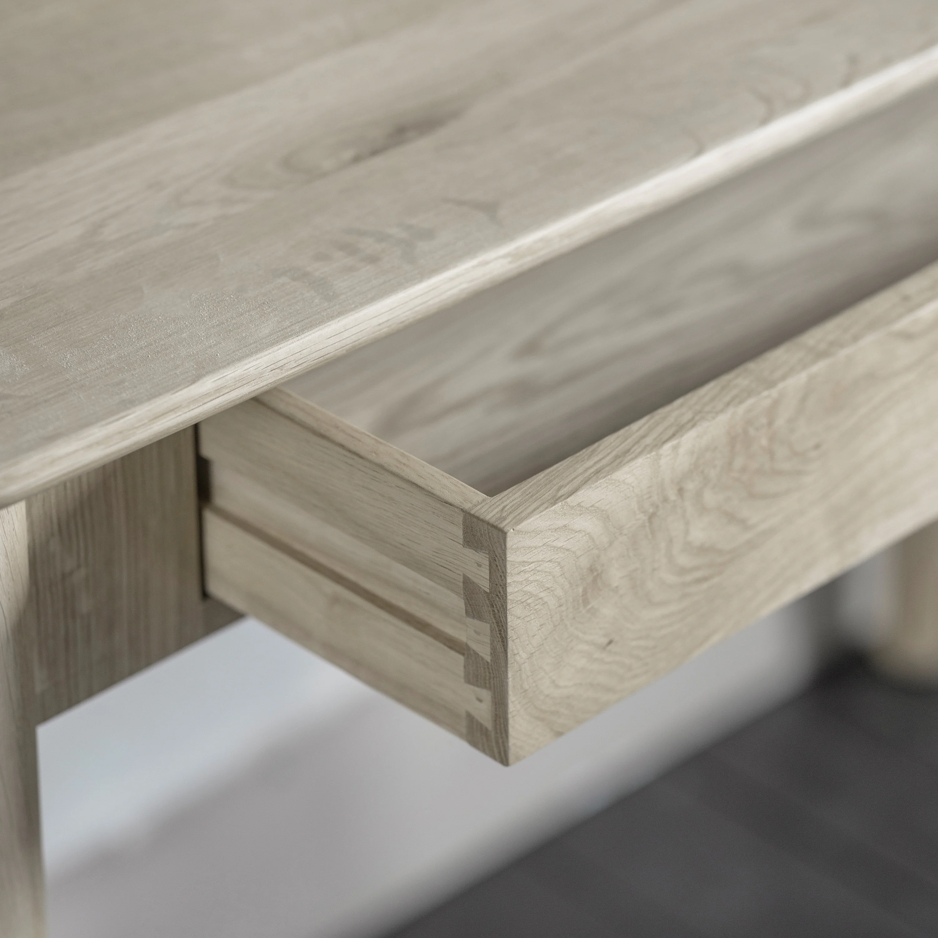 Kingham Rustic 1 Drawer Desk | Grey Oak - Image 4