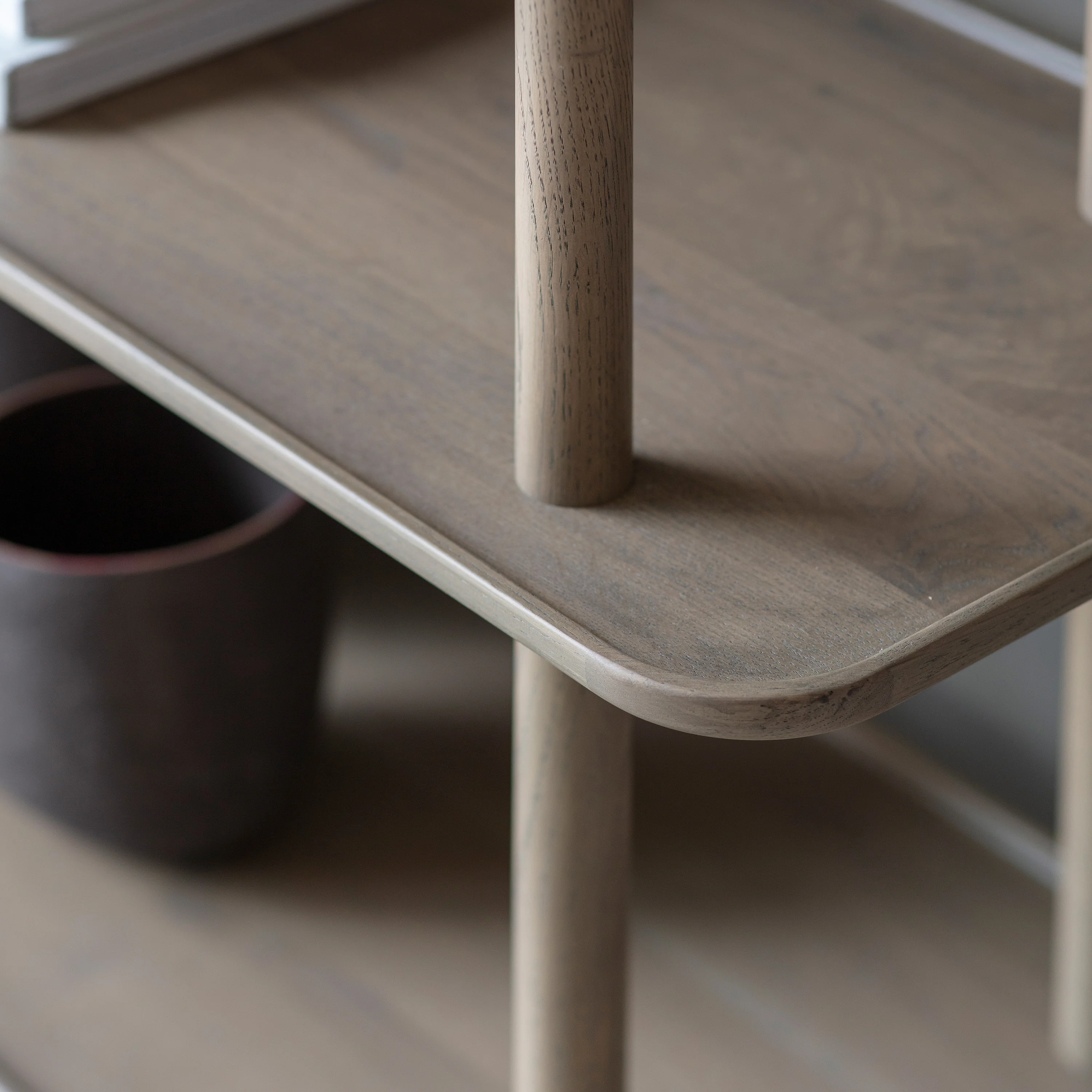 Kingham Rustic Open Display Shelving Unit | Grey Oak - Image 4