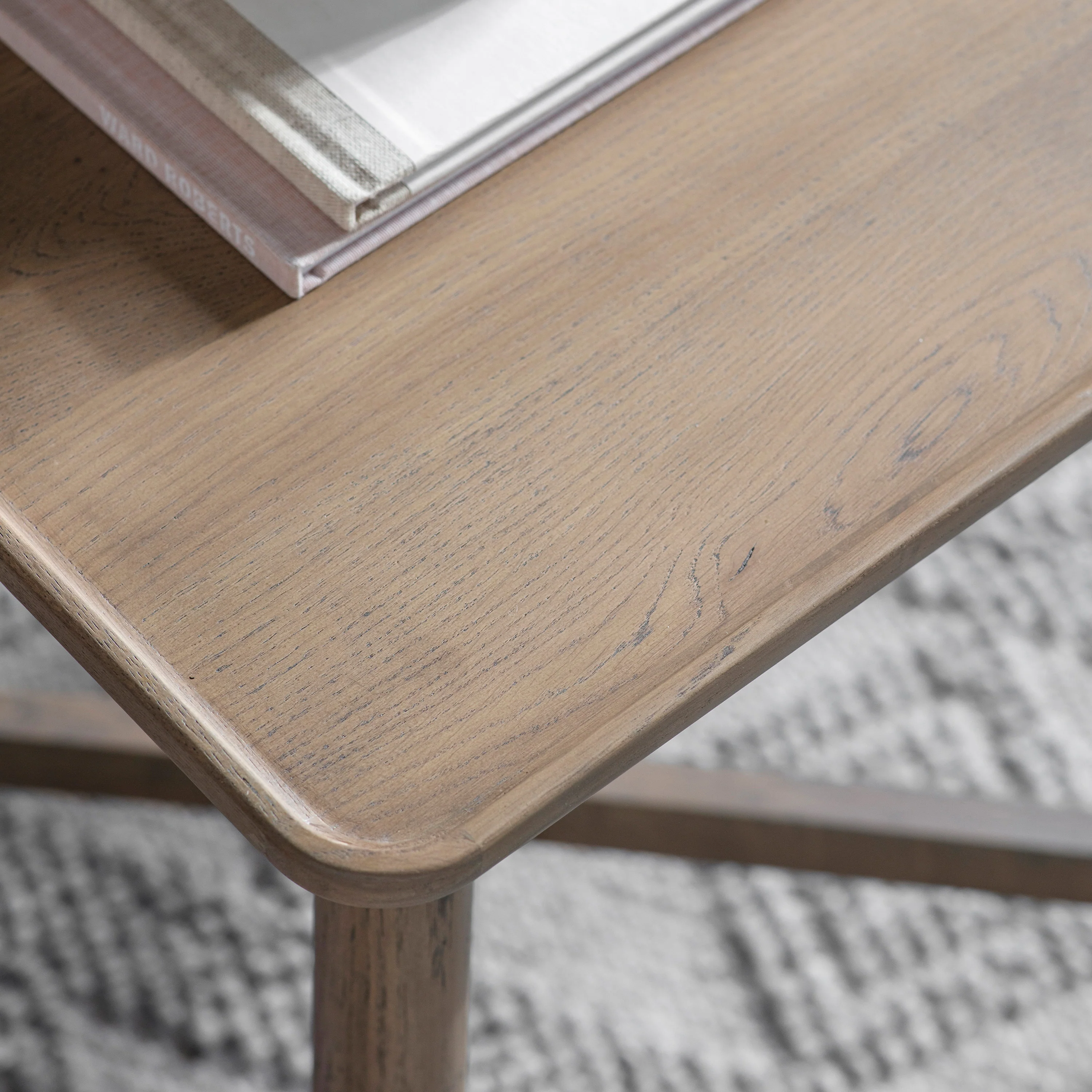 Kingham Rustic Square Side Table | Grey Oak - Image 3