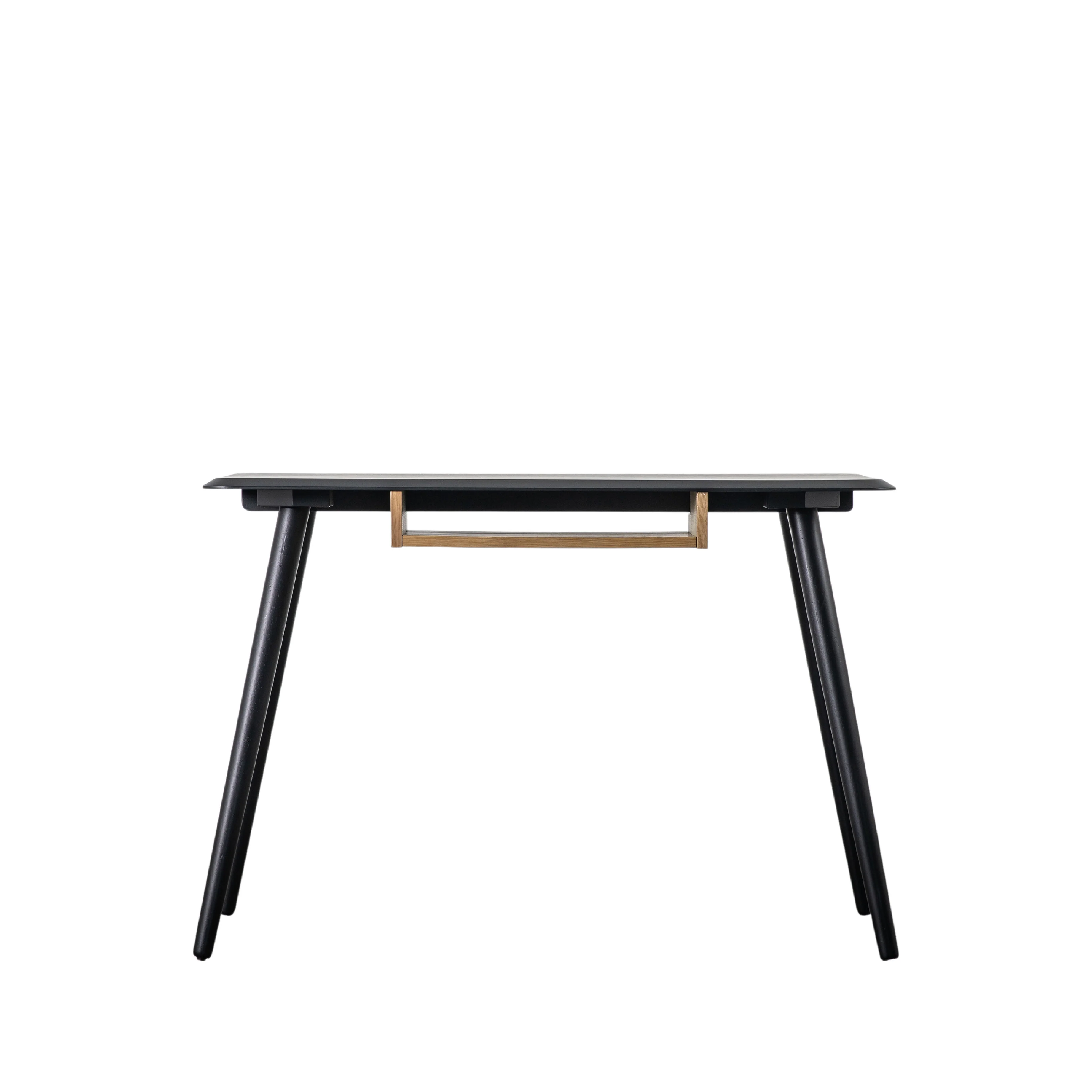 Maddox Mid-Century Modern Desk with Shelf | Black - Image 3